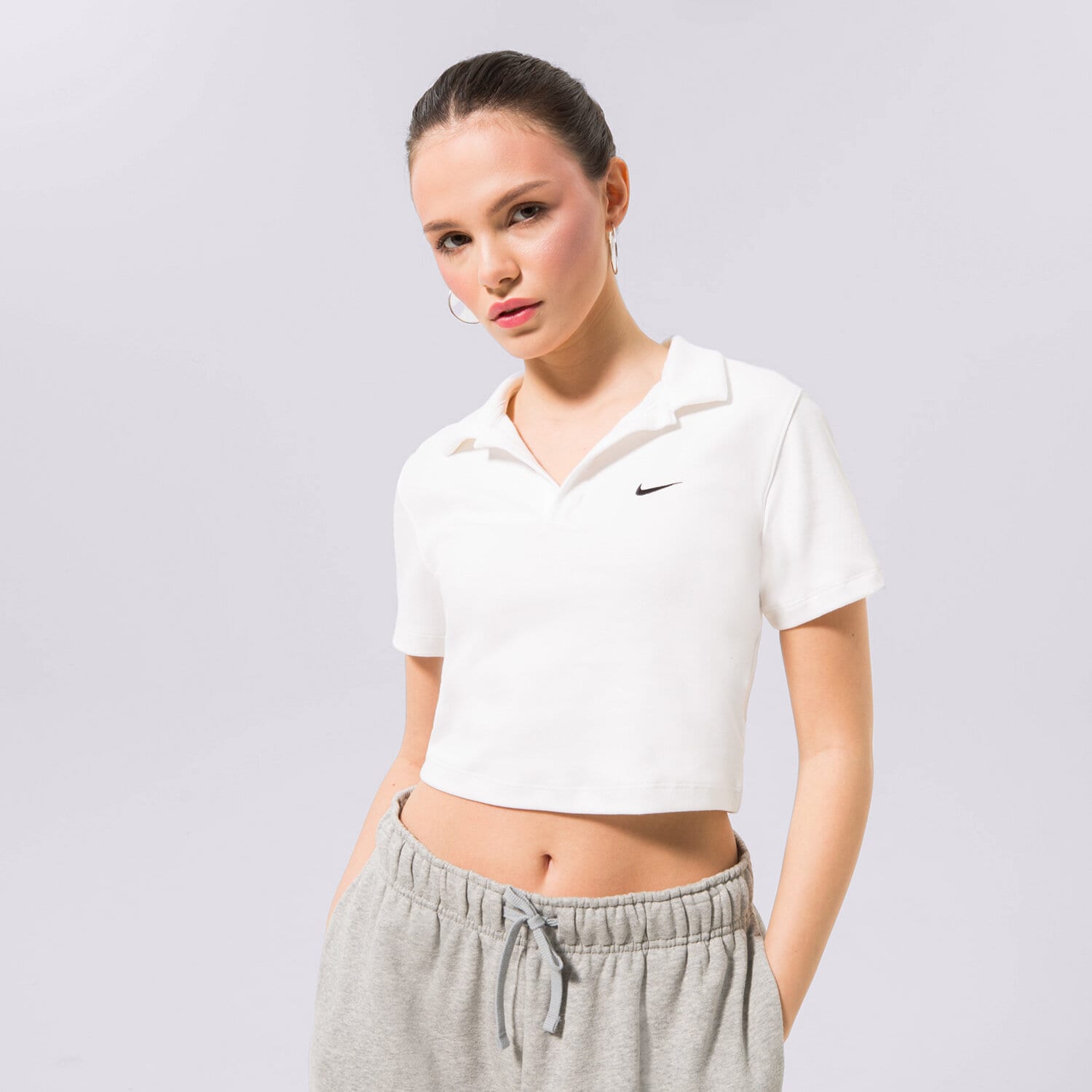 Ženske majice NIKE T-SHIRT W NSW ESSNTL SS POLO TOP DV7884-100 bijela