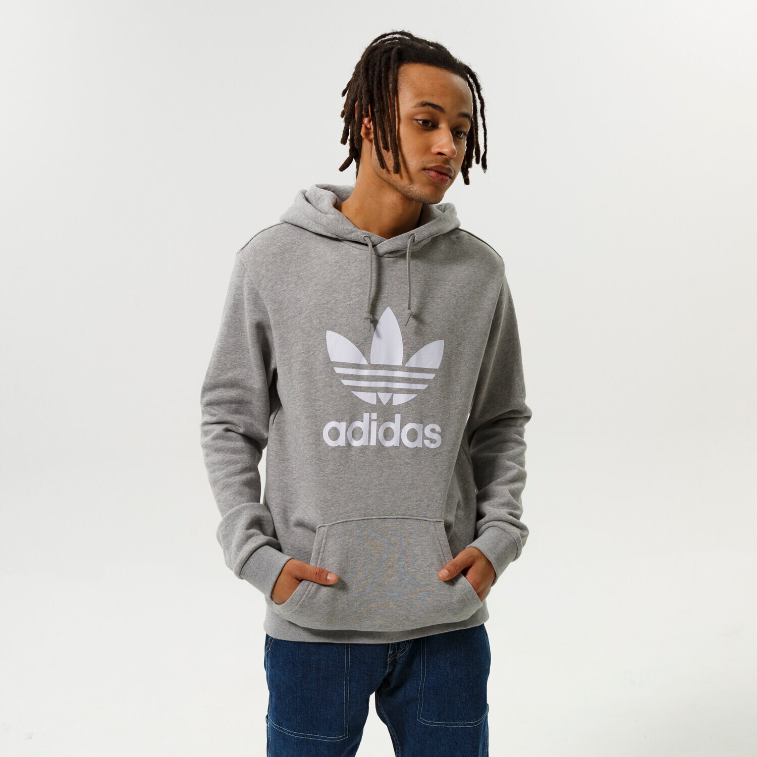 Muške dukserice ADIDAS VESTA S KAPULJAČOM TREFOIL HOODY H06669 siva