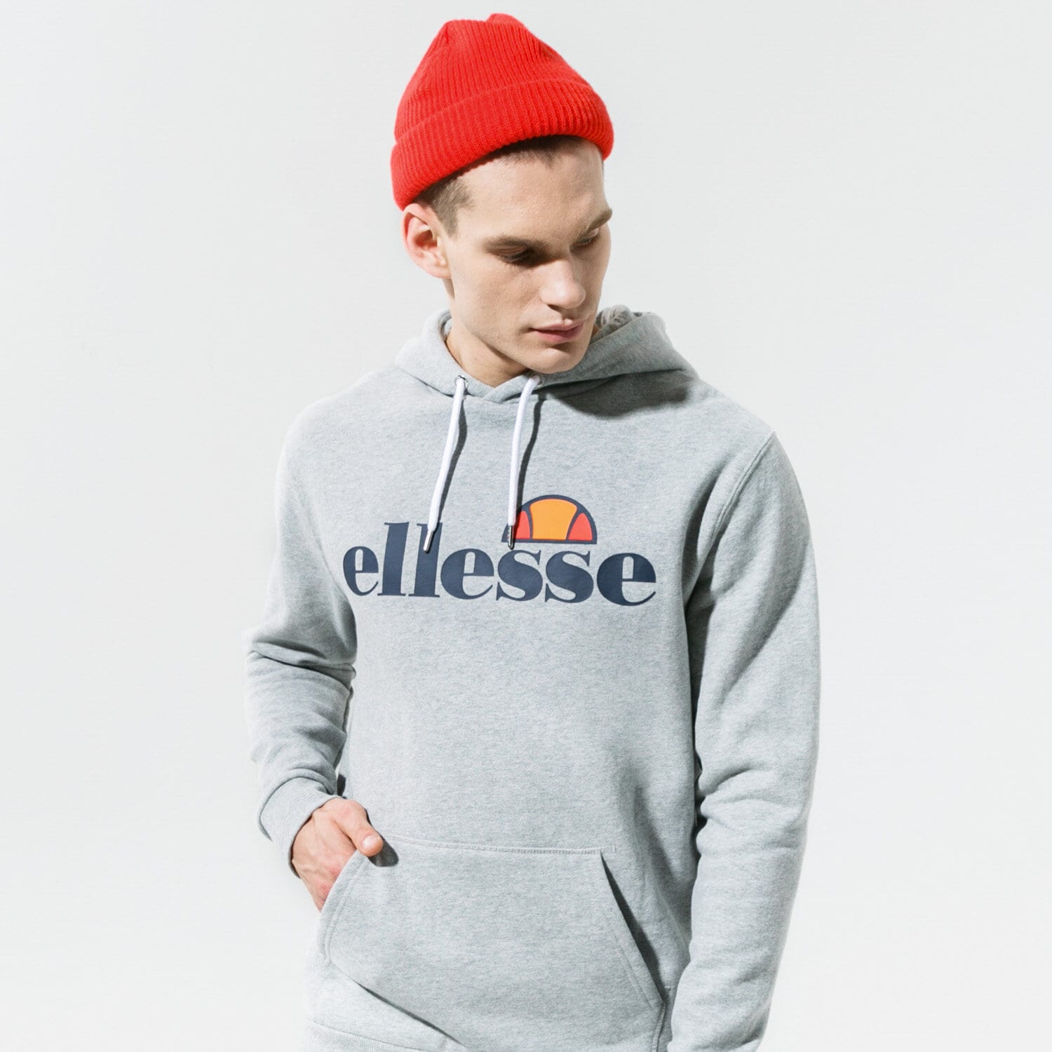 Muške dukserice ELLESSE VESTA S KAPULJAČOM SL GOTTERO GREY SHC07407112 siva