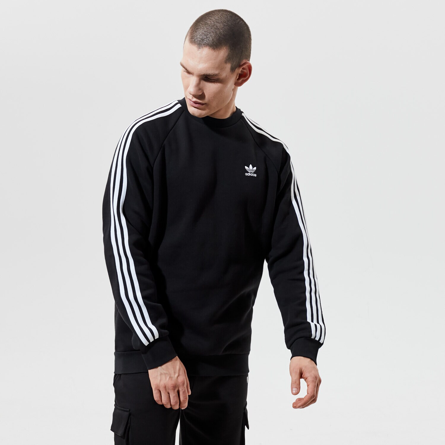 Muške dukserice ADIDAS VESTA 3-STRIPES CREW GN3487 crna