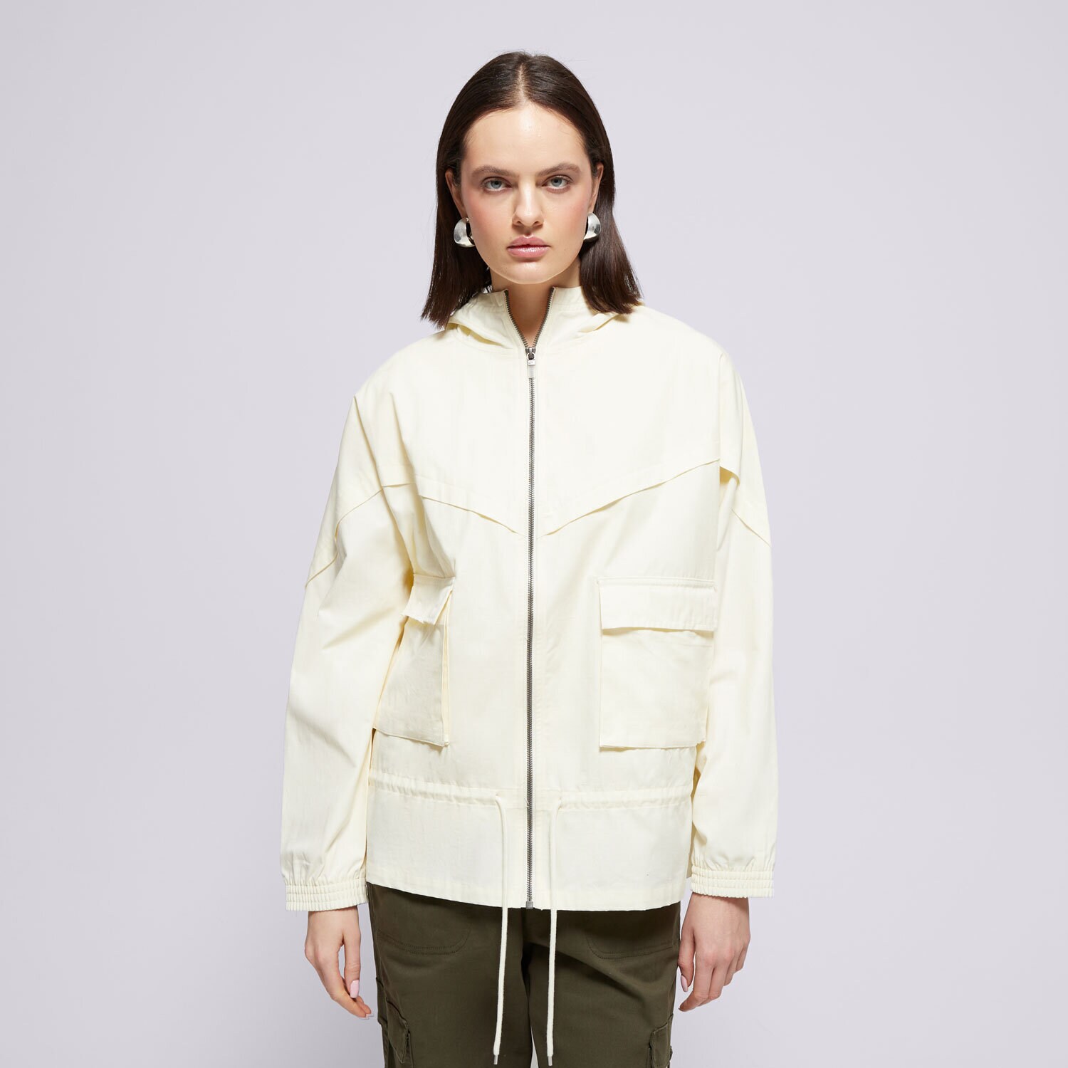 Ženske prijelazne jakne NIKE JAKNA W NSW ICN CLSH JKT WR CANVAS CZ9328-113 bež