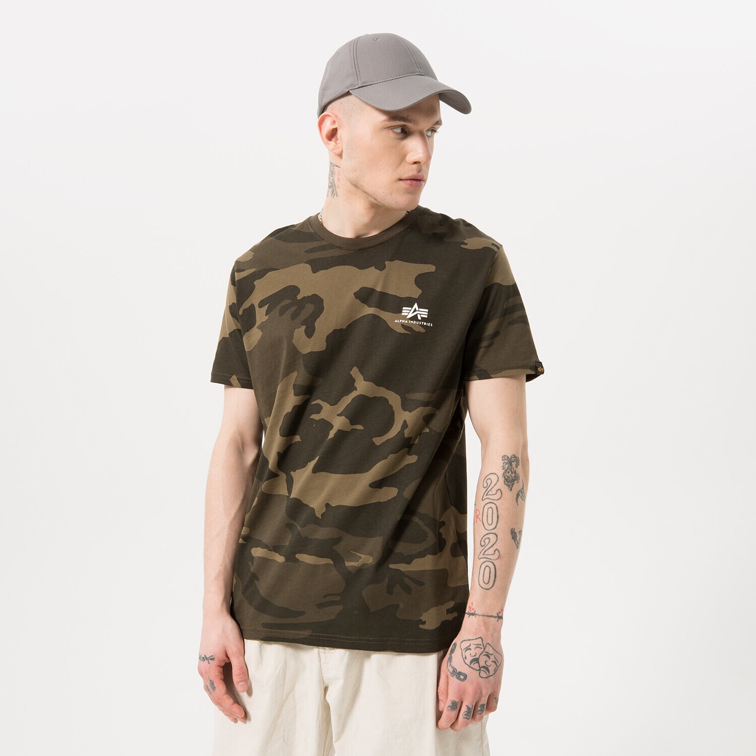 Muške majice ALPHA INDUSTRIES T-SHIRT BASIC CAMO 188505C239 šarena