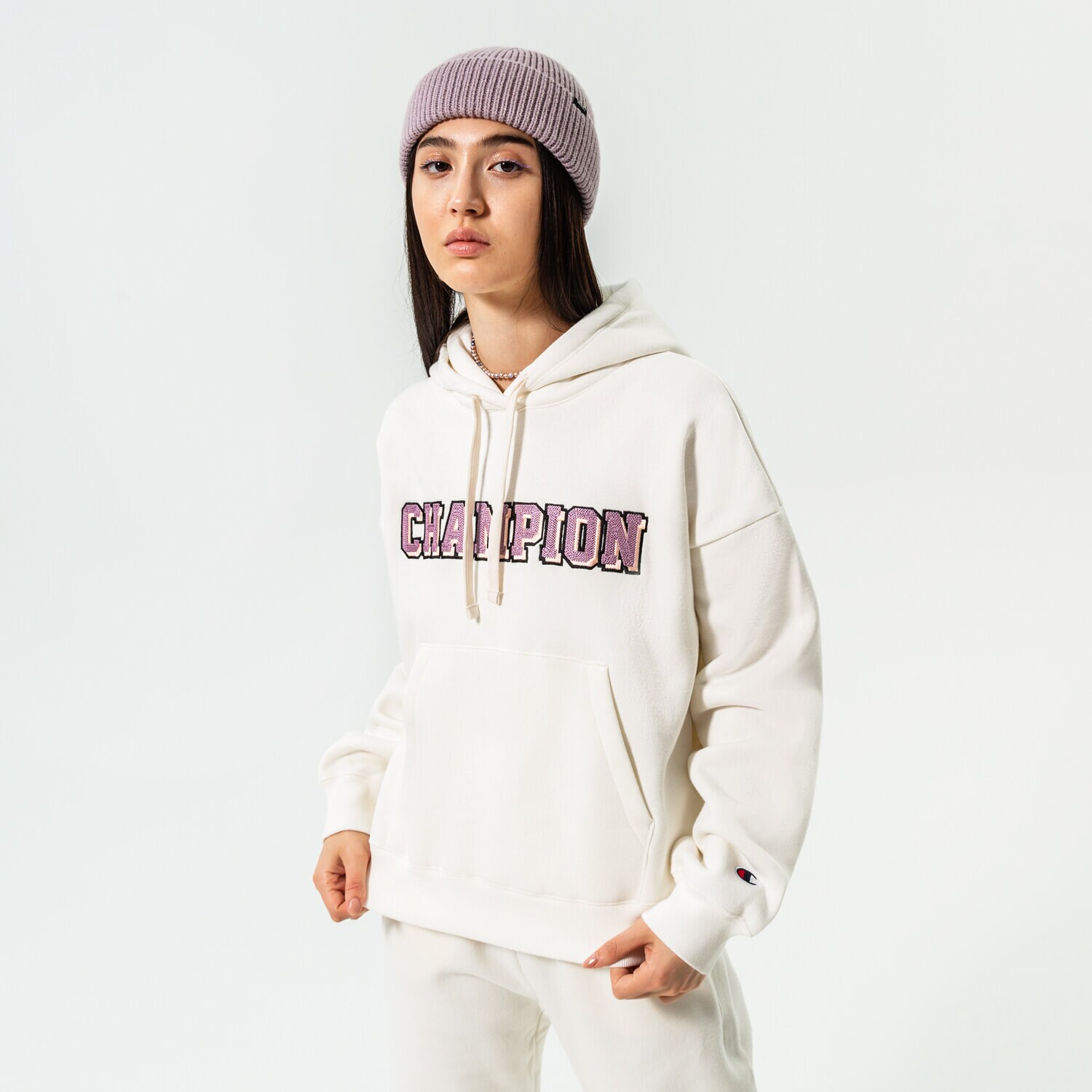 Ženske dukserice CHAMPION VESTA S KAPULJAČOM HOODED SWEATSHIRT 115370YS084 bijela