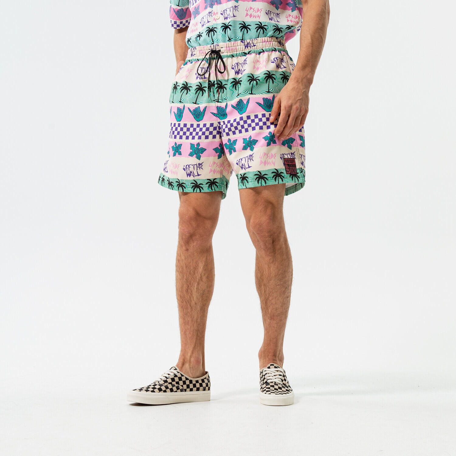 Muške kratke hlače VANS KRATKE HLAČE CALIFORNIA STRIPE VOLLEY SHORTS VN0007RUPNK1 ružičasta