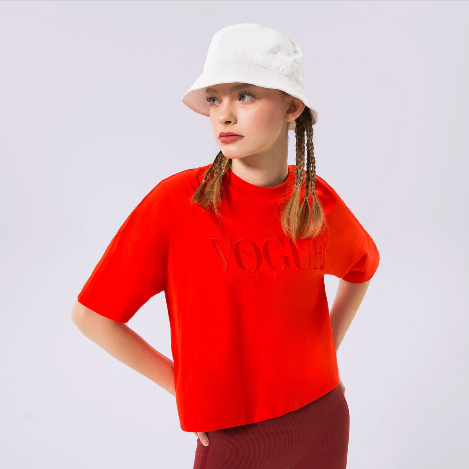 Ženske majice PUMA T-SHIRT PUMA X VOGUE GRAPHIC TEE 534691-95 crvena