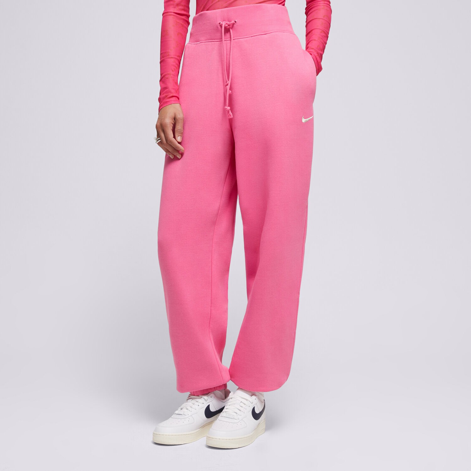 Ženske hlače NIKE HLAČE W NSW PHNX FLC HR OS PANT DQ5887-684 ružičasta