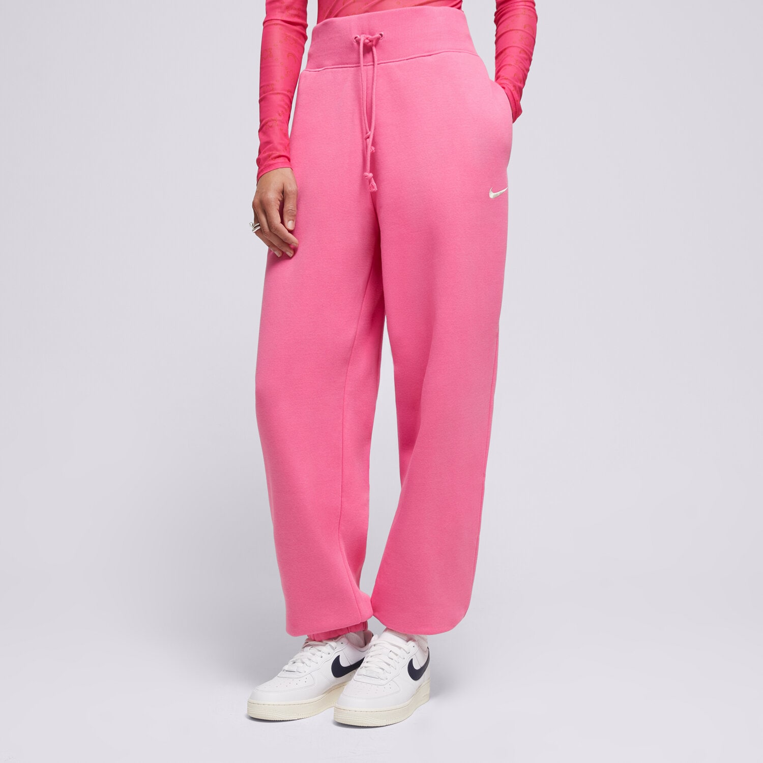Ženske hlače NIKE HLAČE W NSW PHNX FLC HR OS PANT DQ5887-684 ružičasta