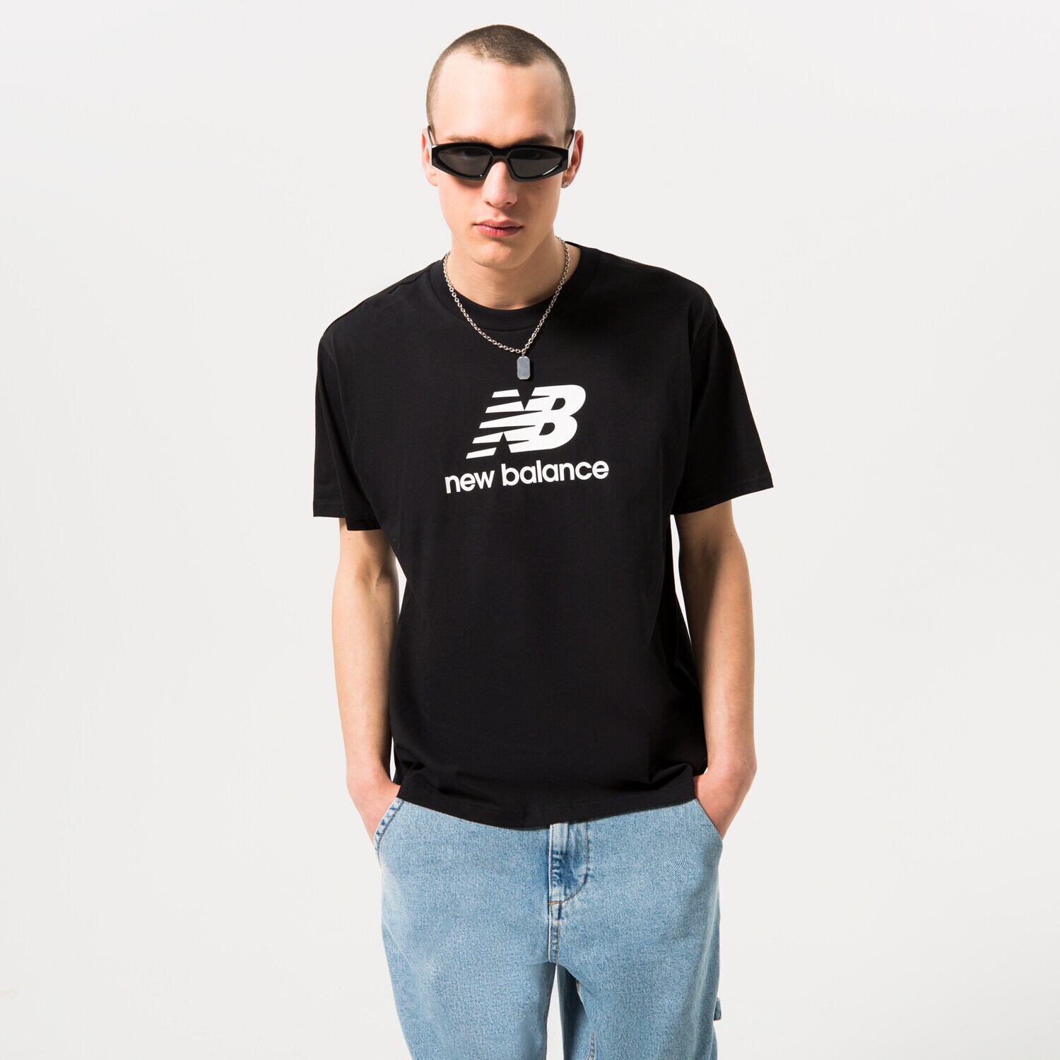 Muške majice NEW BALANCE T-SHIRT NB ESSENTIALS LOGO TEE MT31541BK crna