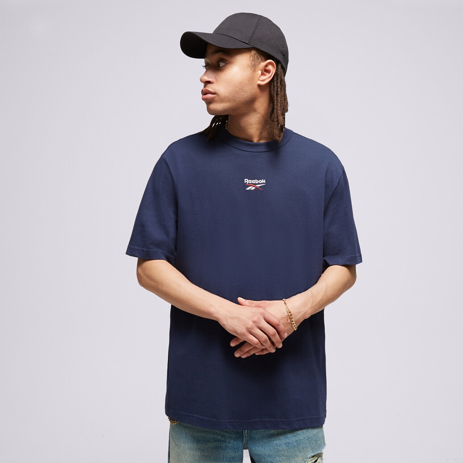 Muške majice REEBOK T-SHIRT CL SV TEE HS7154 tamno plava