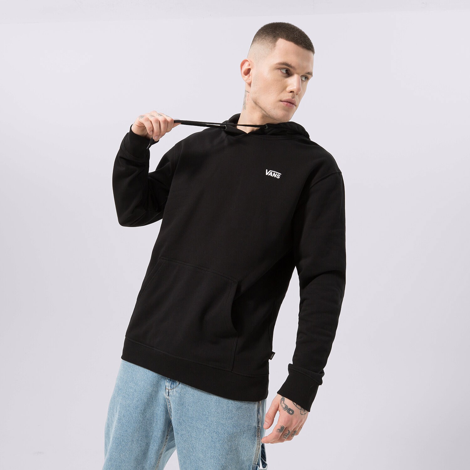 Muške dukserice VANS VESTA S KAPULJAČOM CORE BASIC PO FLEECE BLACK VN0A7YDVBLK1 crna