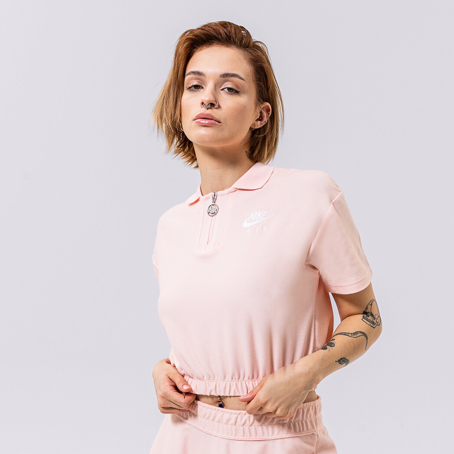 Ženske majice NIKE T-SHIRT POLO DM6464-610 ružičasta
