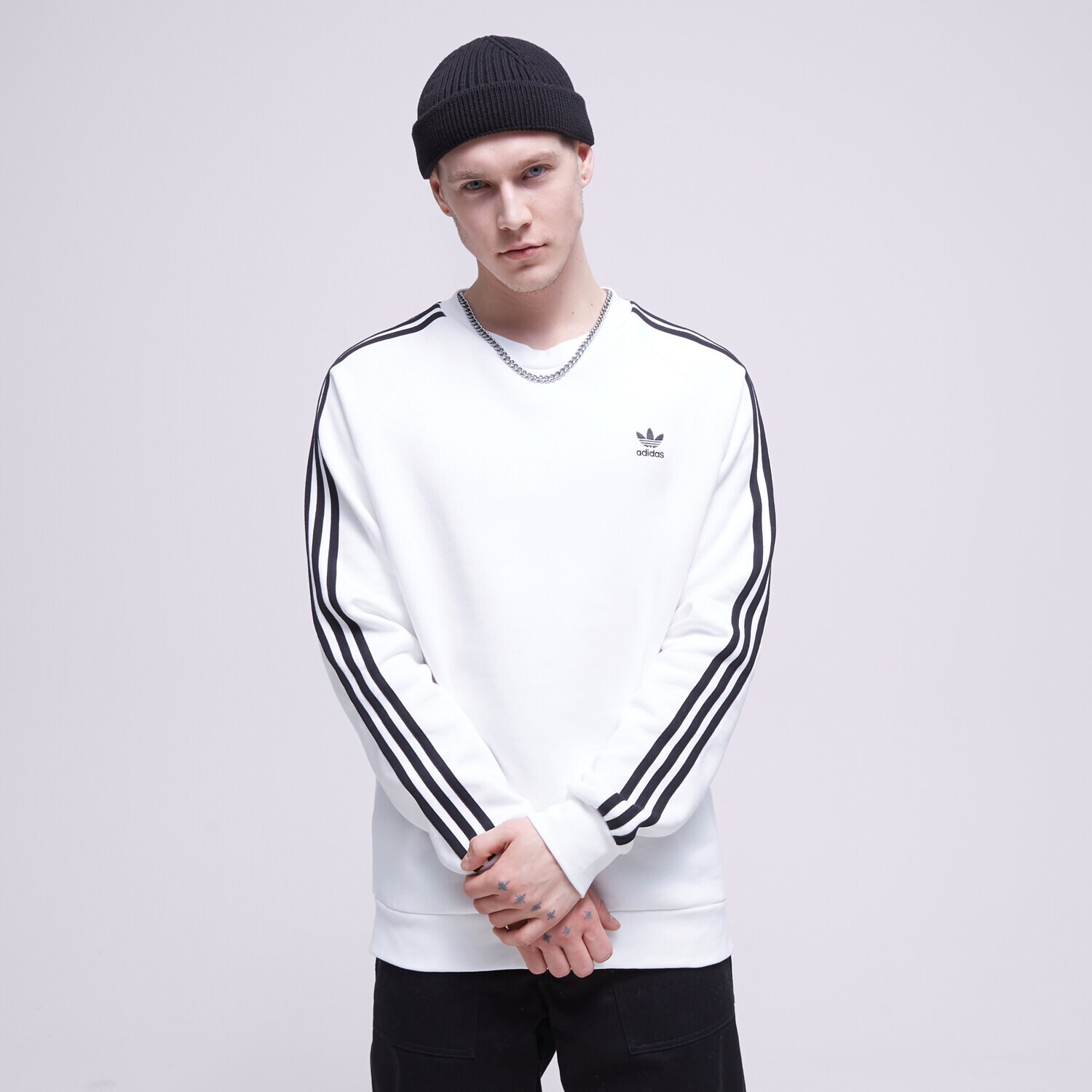 Muške dukserice ADIDAS VESTA 3-STRIPES CREW IA4862 bijela