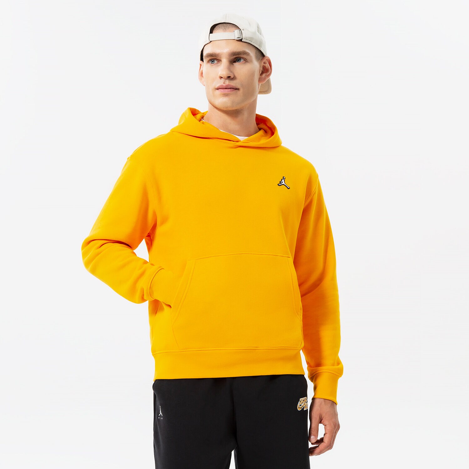 Muške dukserice JORDAN VESTA S KAPULJAČOM M J ESS FLC PO HOODIE DQ7466-705 senf