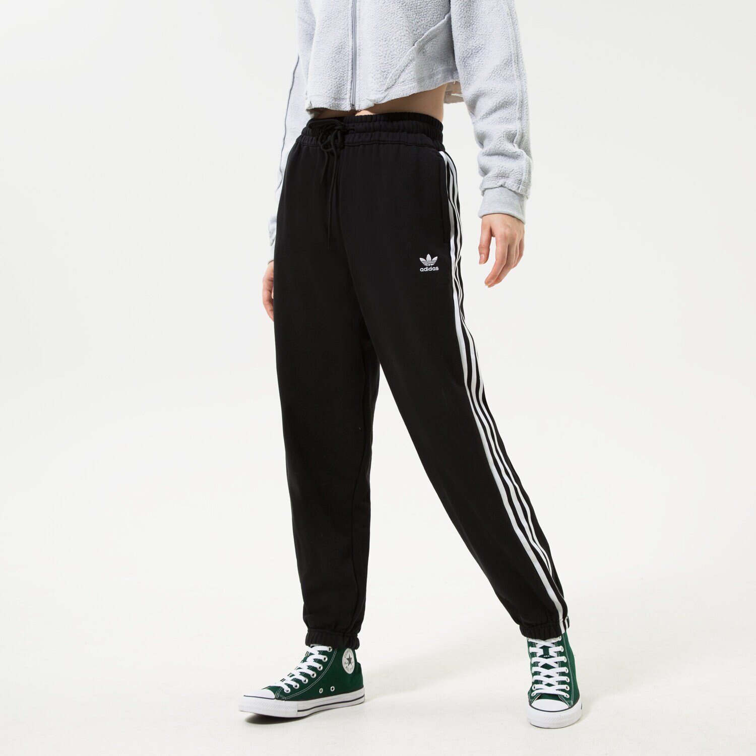 Ženske hlače ADIDAS 3 STRIPES OVERSIZED JOGGERS HM2143 crna