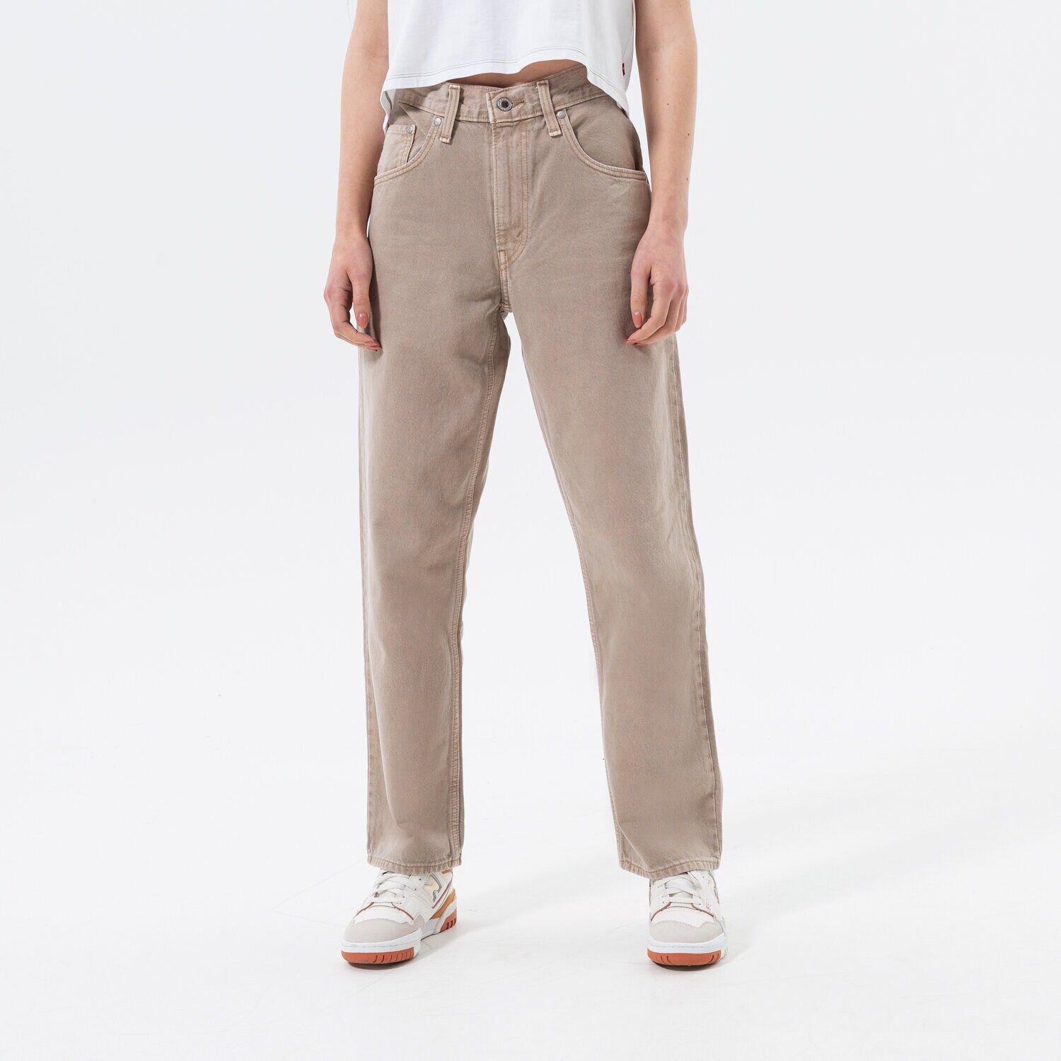 Ženske hlače LEVI'S HLAČE 94 BAGGY SILVERTAB A3518-0001 bež