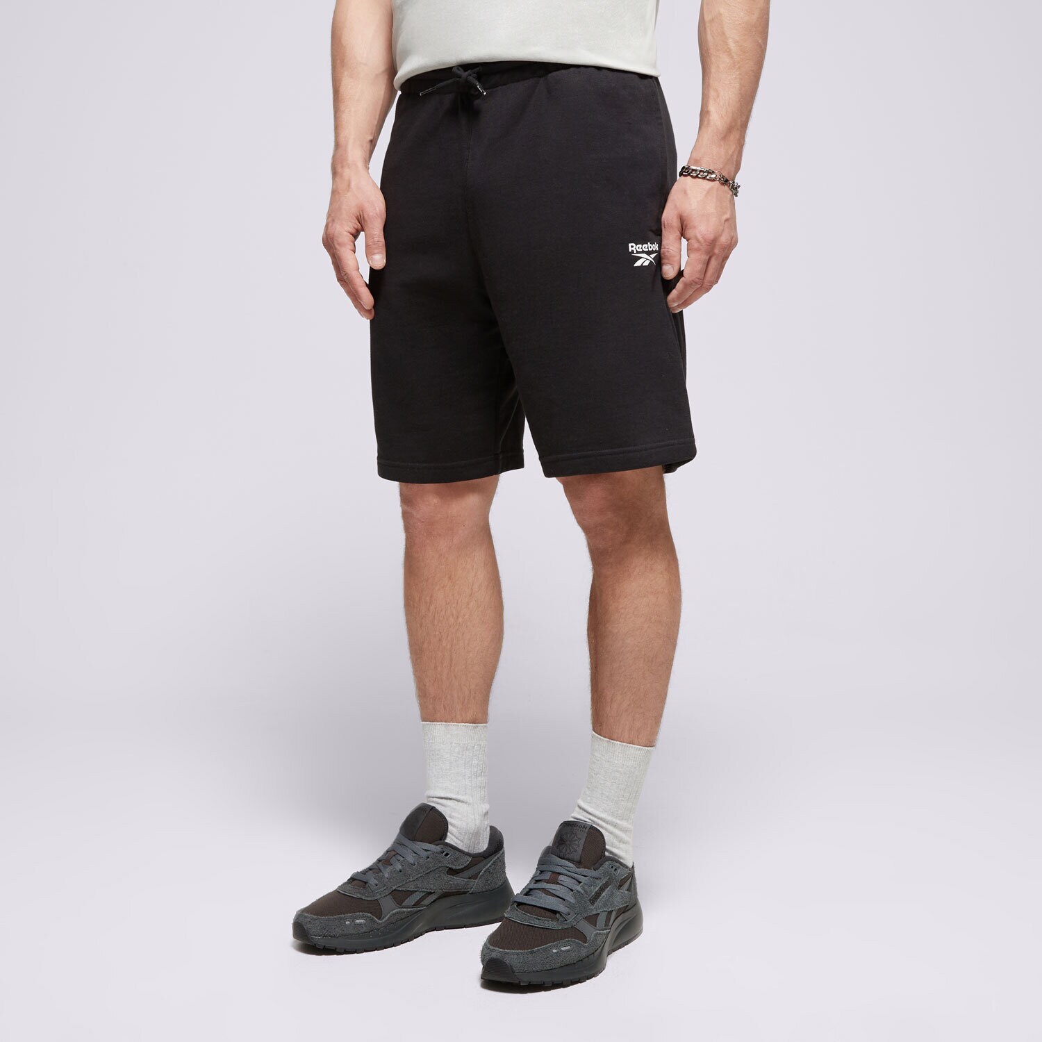 Muške kratke hlače REEBOK KRATKE HLAČE RI FT LEFT LEG SHORT HS7377_100065296 crna