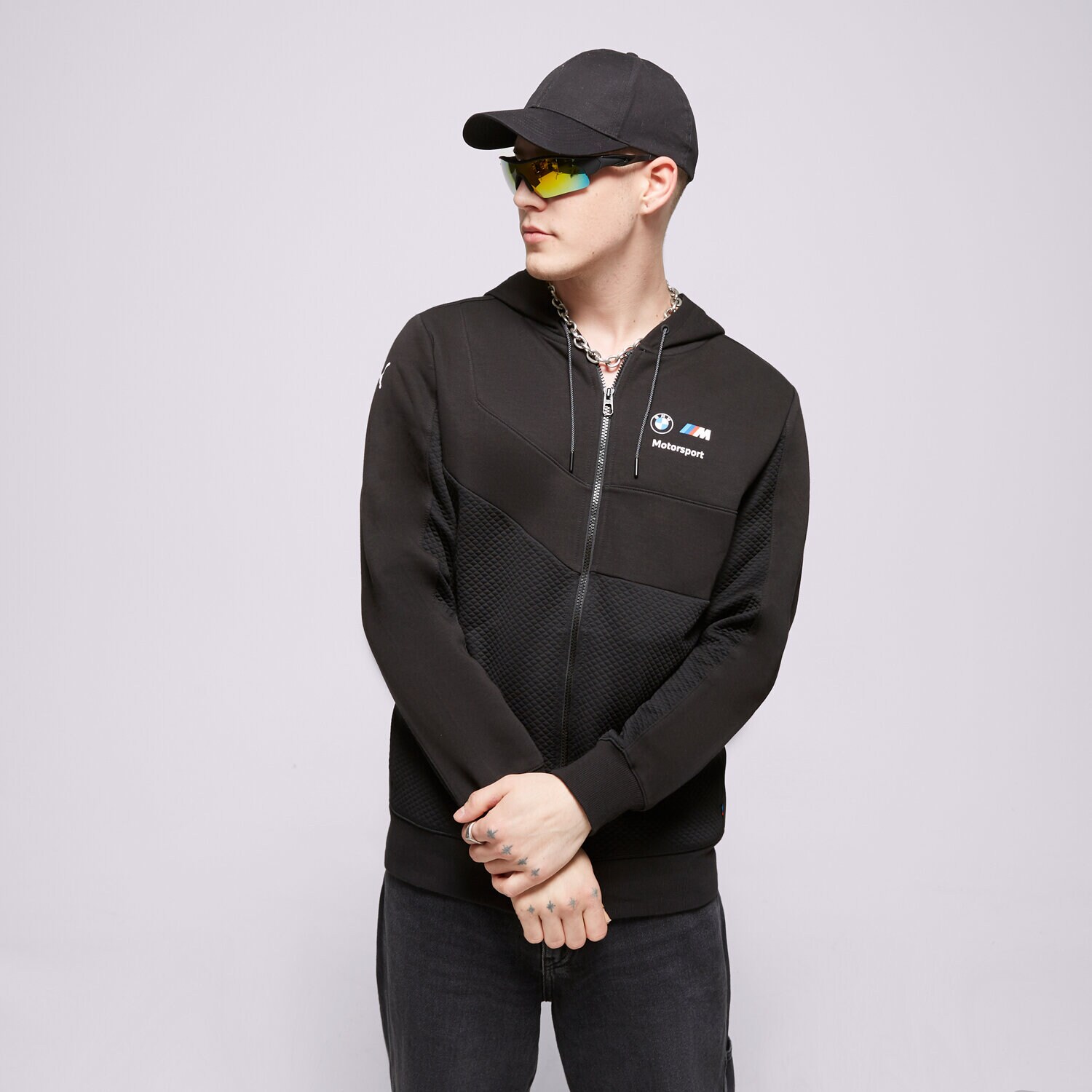 Muške prijelazne jakne PUMA JAKNA PRIJELAZNA BMW MMS HDD SWEAT JACKET 535864-01 crna