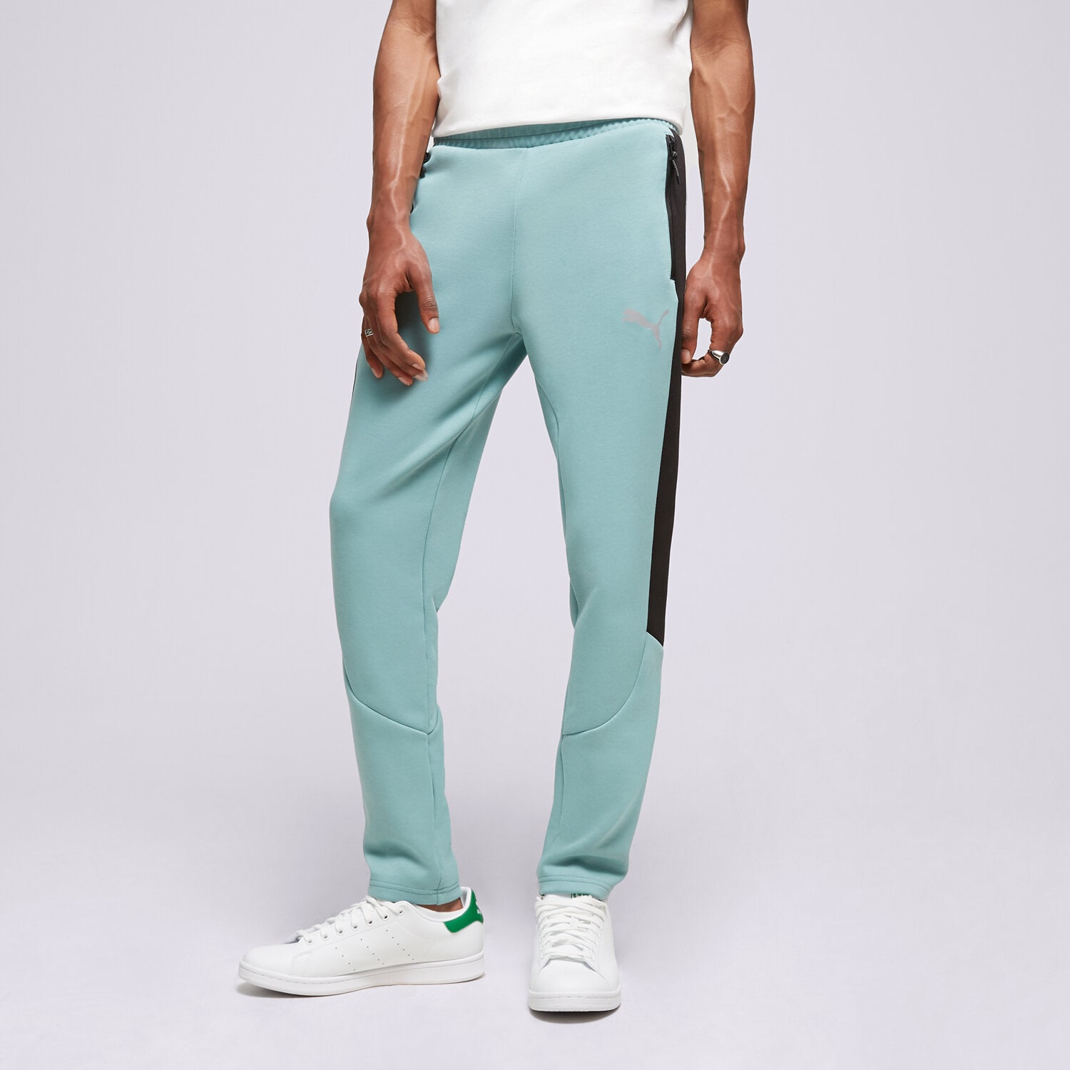 Muške hlače PUMA HLAČE EVOSTRIPE PANTS 847404-MB siva
