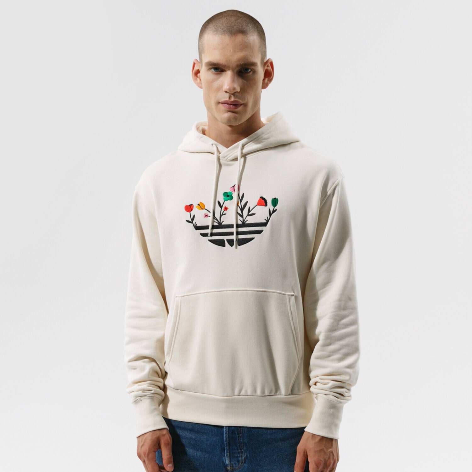 Muške dukserice ADIDAS VESTA FLORAL TREFOIL H32306 bež