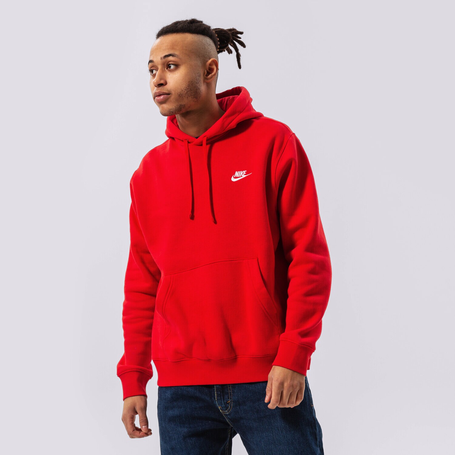 Muške dukserice NIKE VESTA S KAPULJAČOM SPORTSWEAR CLUB FLEECE BV2654-657 crvena