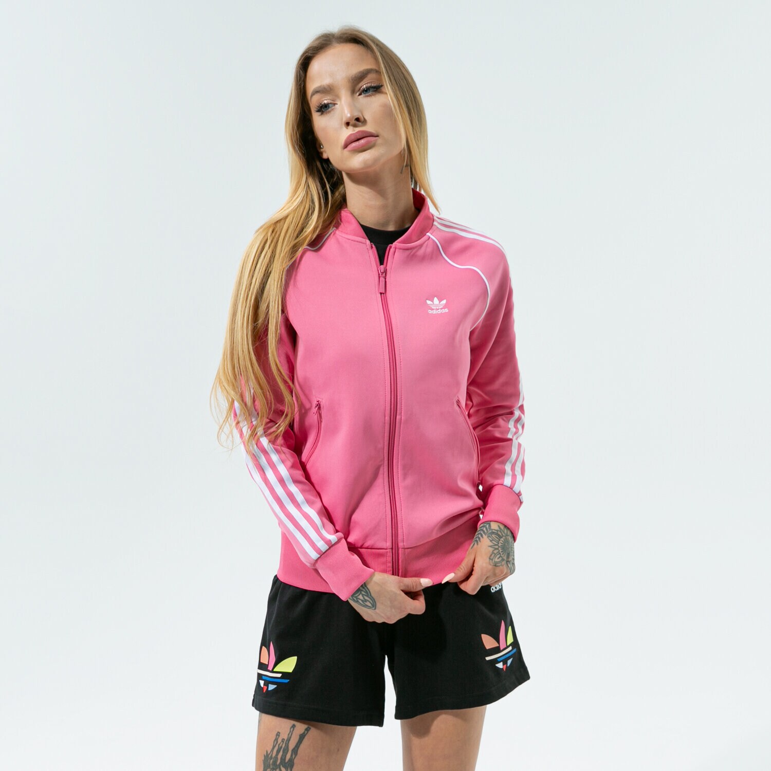 Ženske dukserice ADIDAS VESTA RASKOPČANA SST TRACKTOP PB H34591 ružičasta