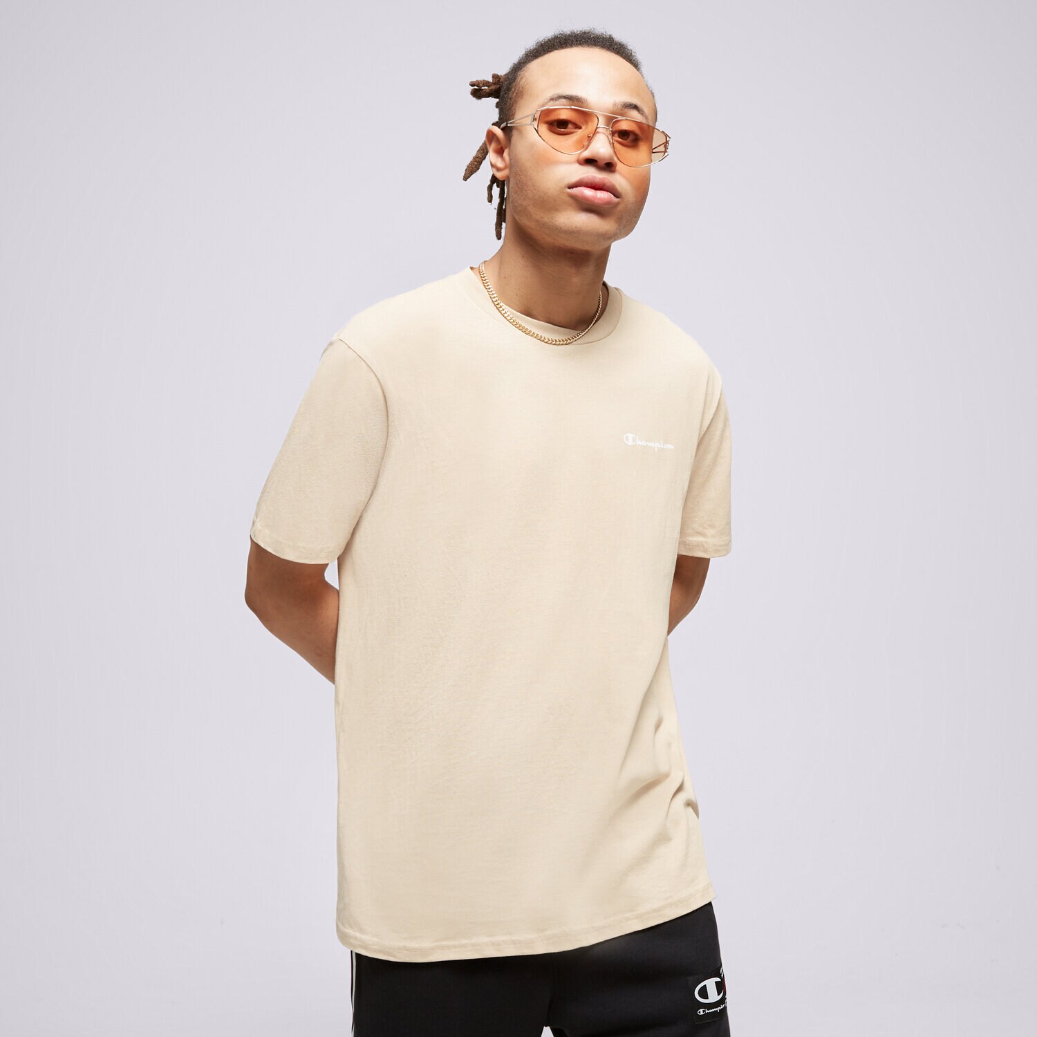 Muške majice CHAMPION T-SHIRT CREWNECK T-SHIRT 218281MS073 bež