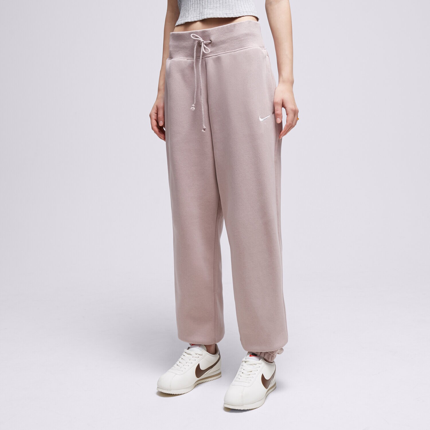 Ženske hlače NIKE HLAČE PHNX FLC OS PNT D'TPE PANTS DQ5887-272 bež