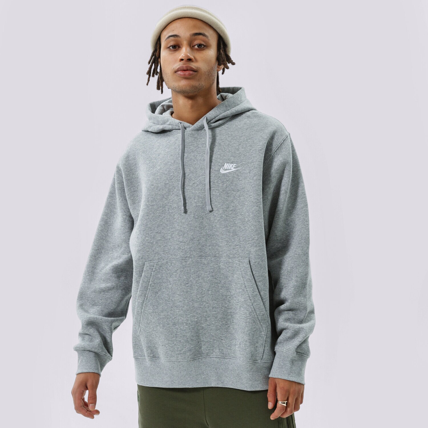 Muške dukserice NIKE VESTA S KAPULJAČOM SPORTSWEAR CLUB FLEECE BV2654-063 siva