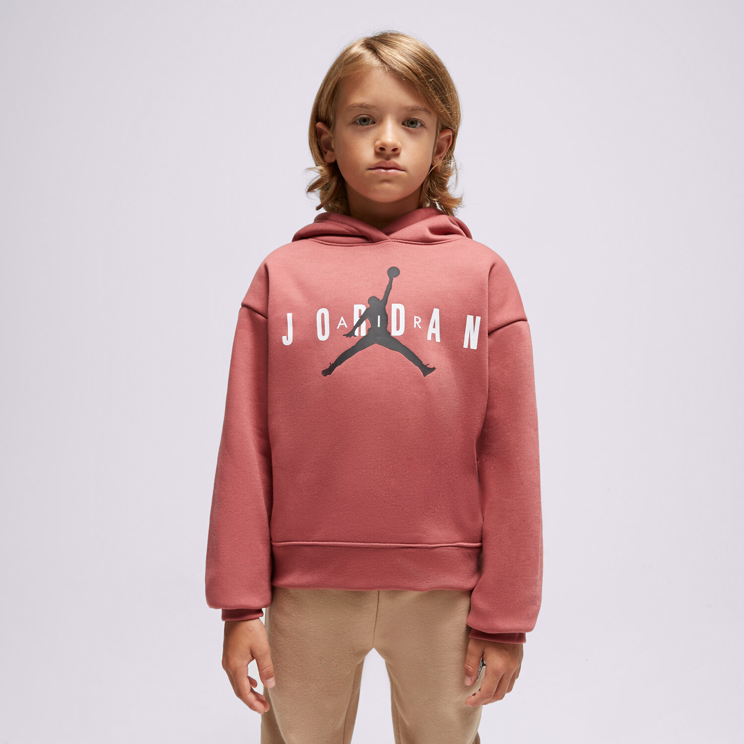 Dječje dukserice JORDAN VESTA S KAPULJAČOM JUMPMAN PO GIRL 45B914P9I ružičasta