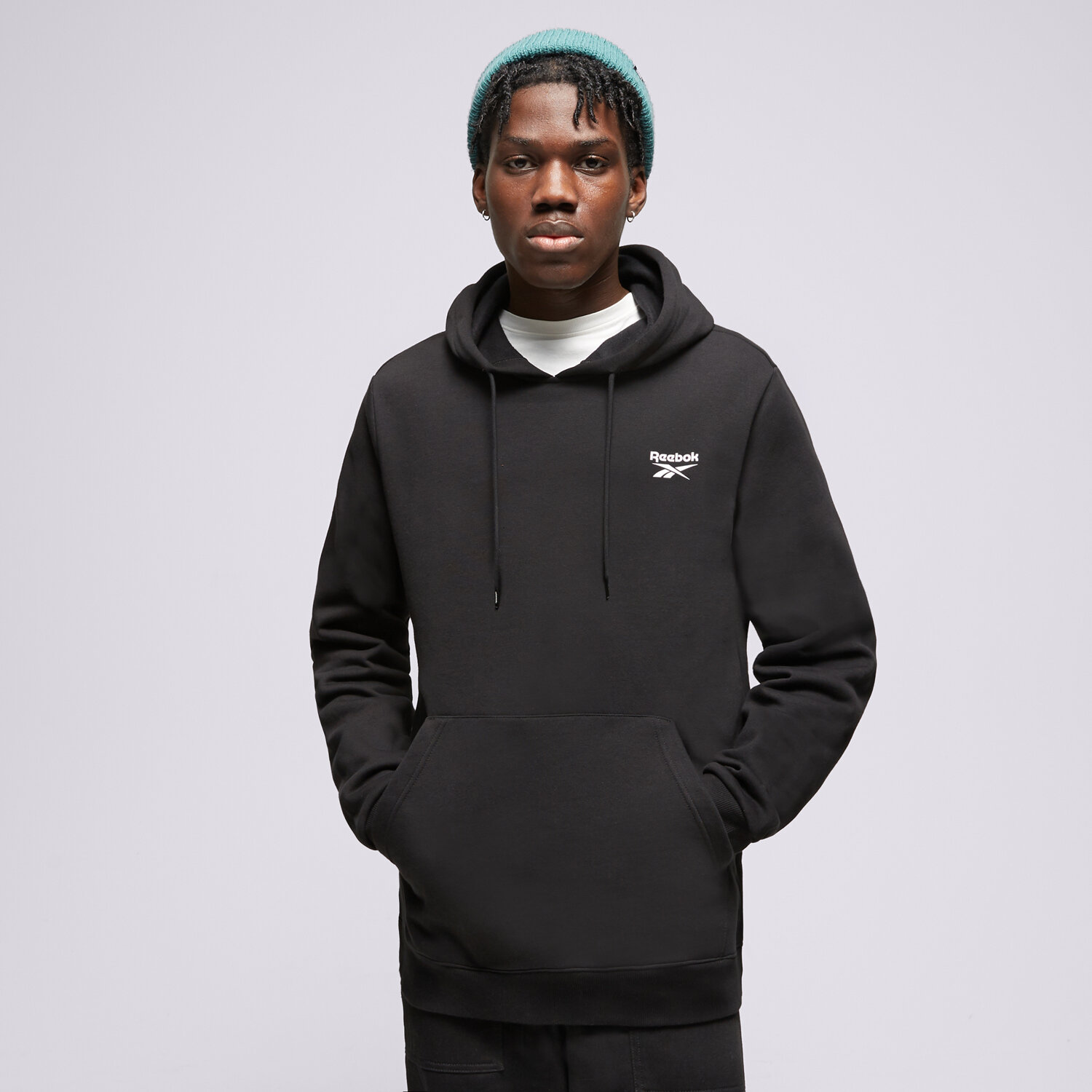 Muške dukserice REEBOK VESTA S KAPULJAČOM RI LEFT CHEST LOGO HOOD 100068238 crna