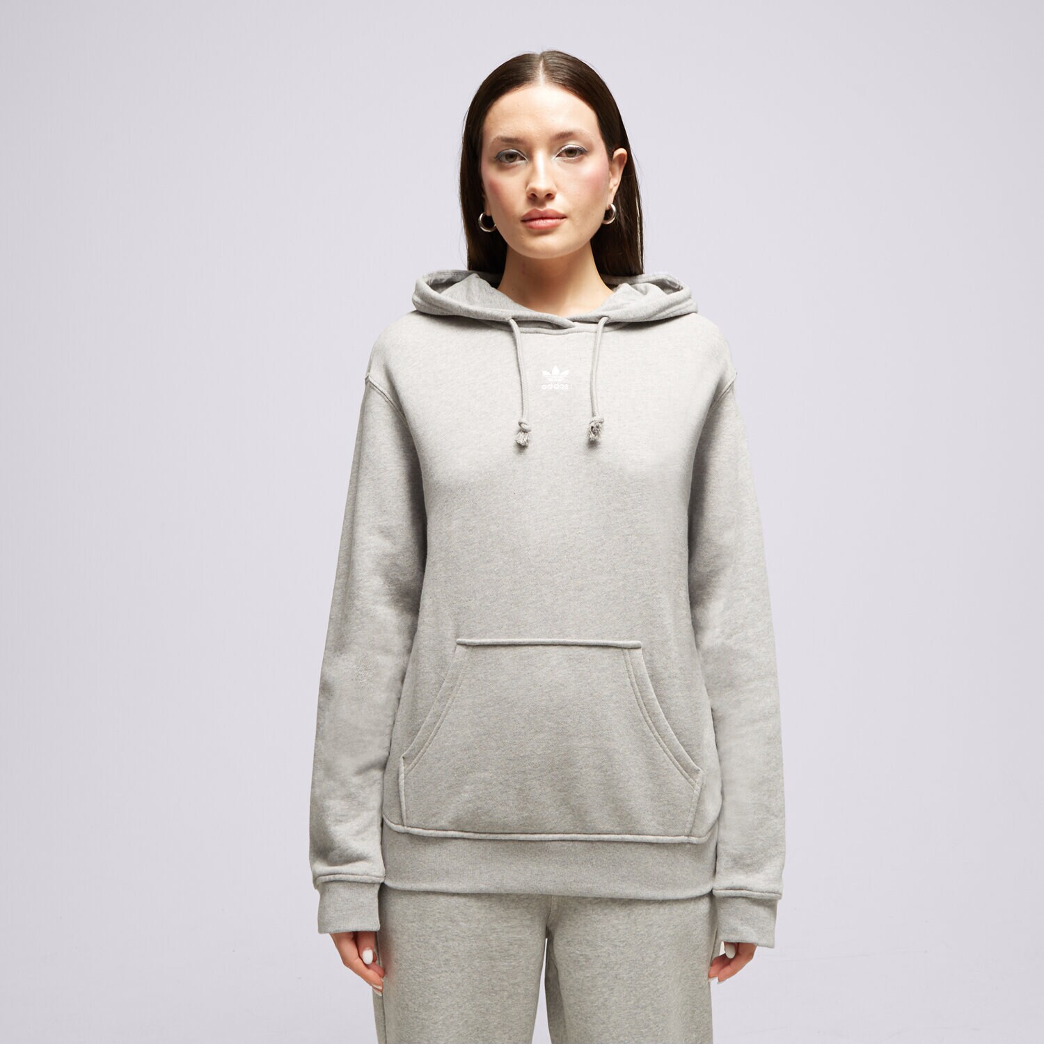 Ženske dukserice ADIDAS VESTA S KAPULJAČOM HOODIE IJ9760 siva