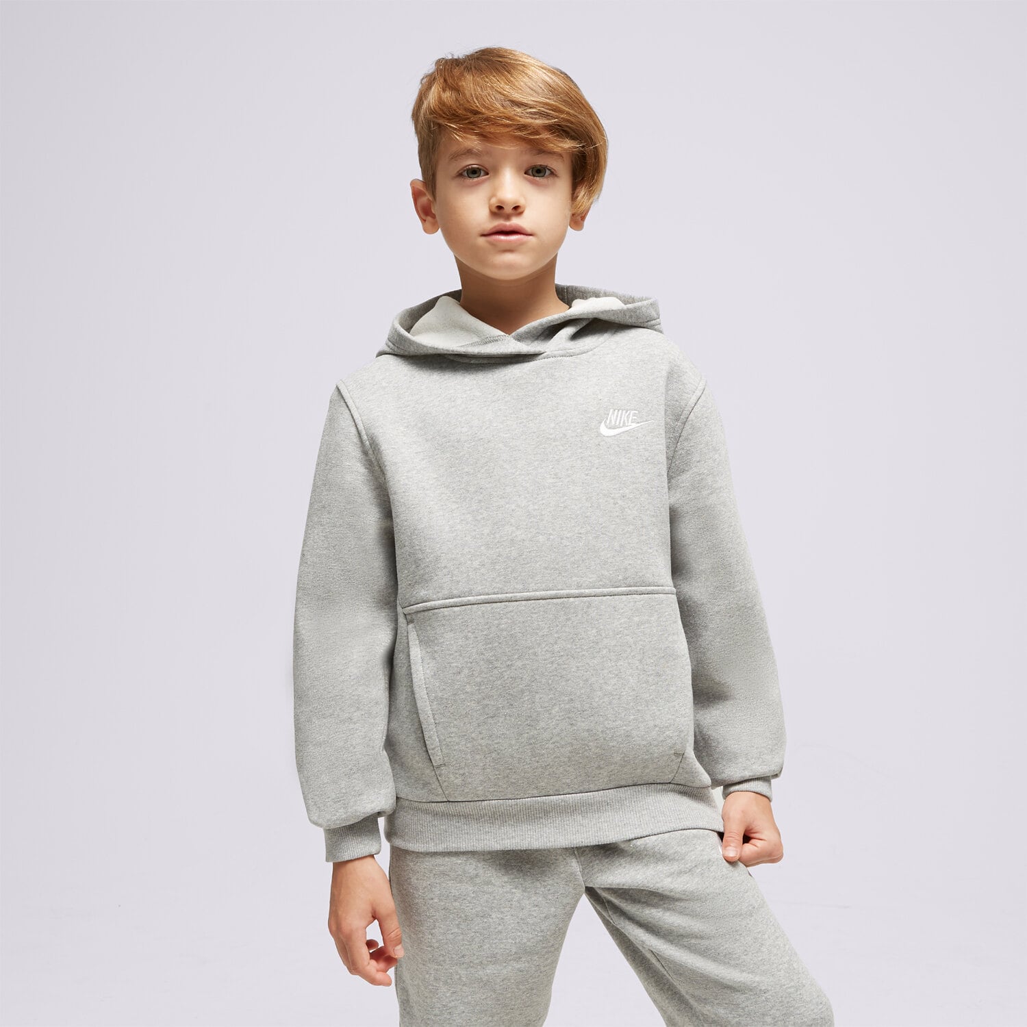 Dječje dukserice NIKE VESTA S KAPULJAČOM K NSW CLUB BOY FD3000-063 siva