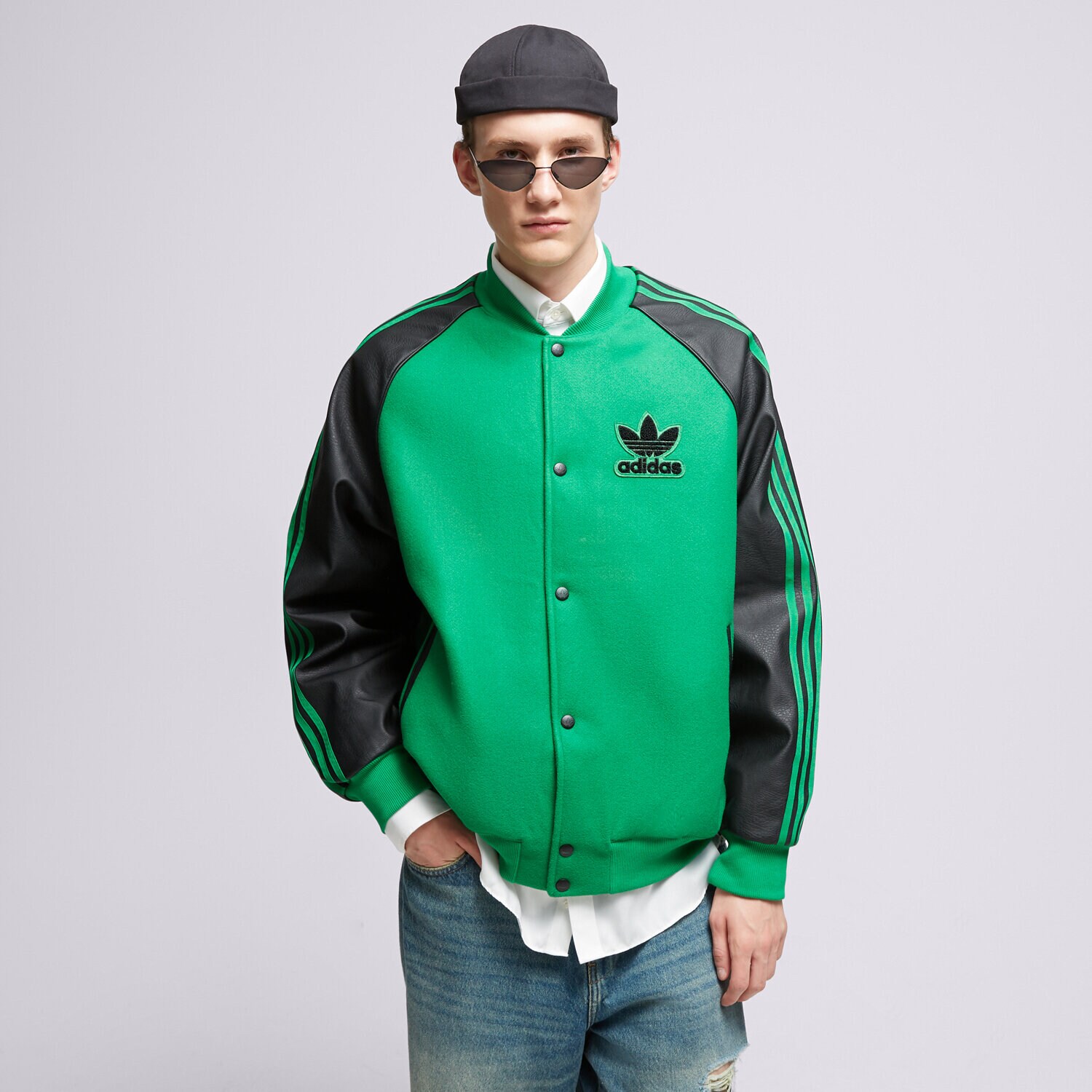 Muške prijelazne jakne ADIDAS JAKNA SST VARSITY  HZ0696 zelena