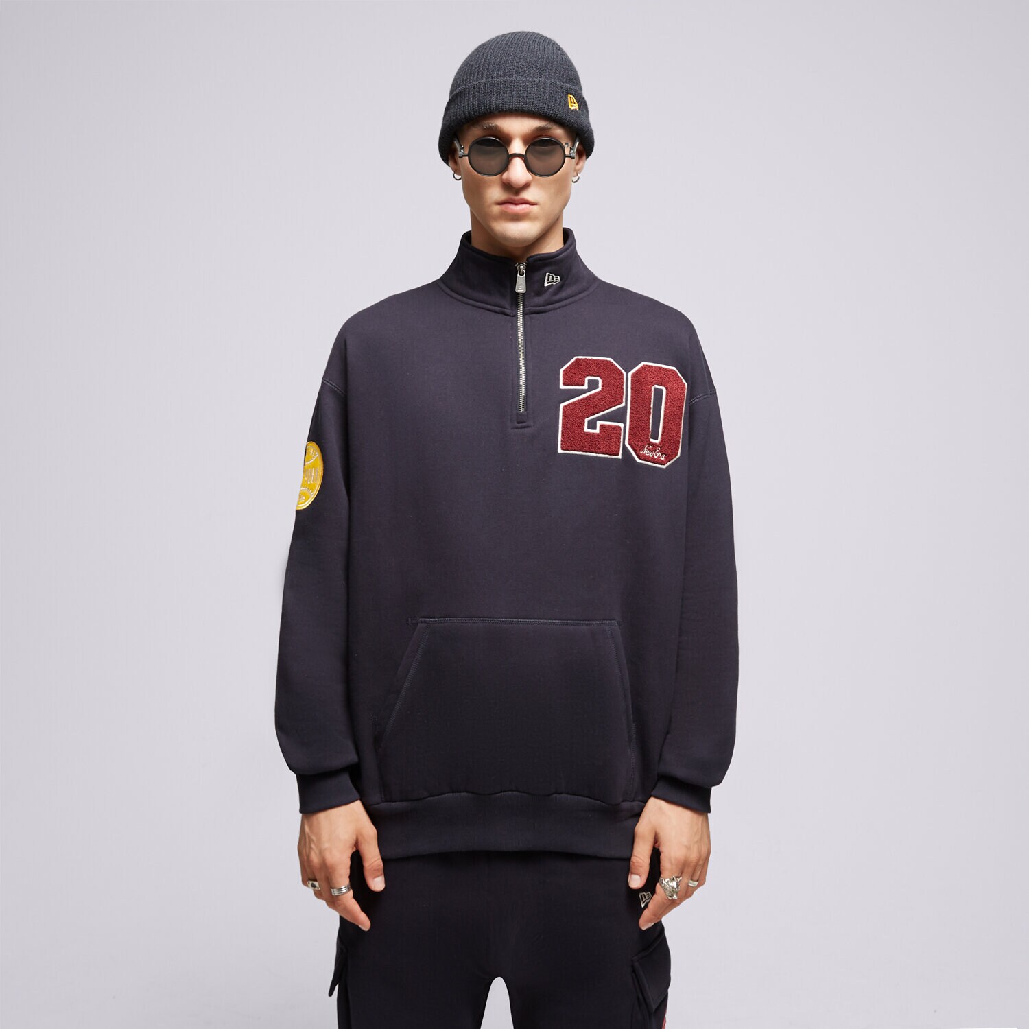 Muške dukserice NEW ERA VESTA RASKOPČANA NE QUARTER ZIP NONE 60416405 tamno plava