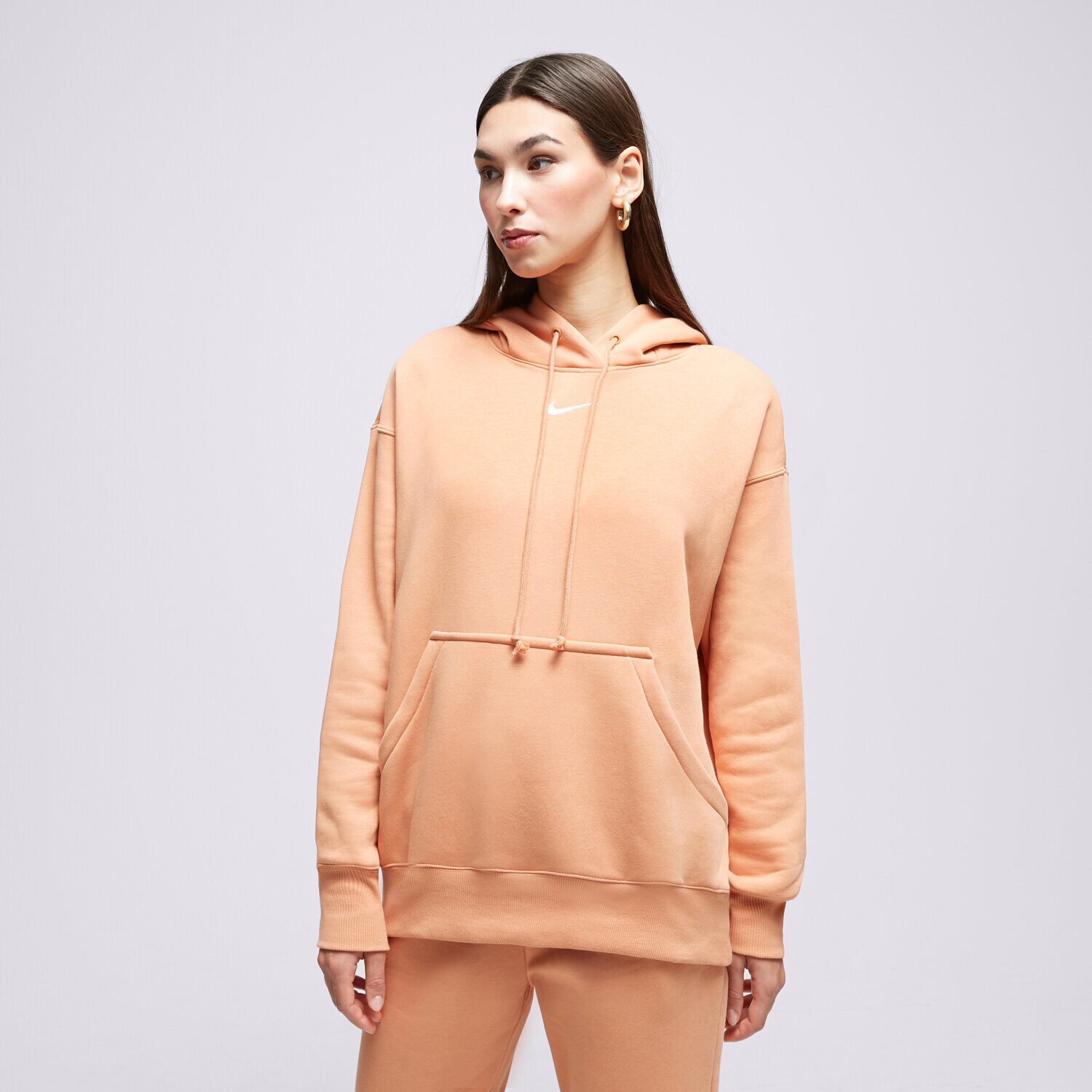 Ženske dukserice NIKE VESTA S KAPULJAČOM W NSW PHNX FLC OS DQ5860-225 smeđa