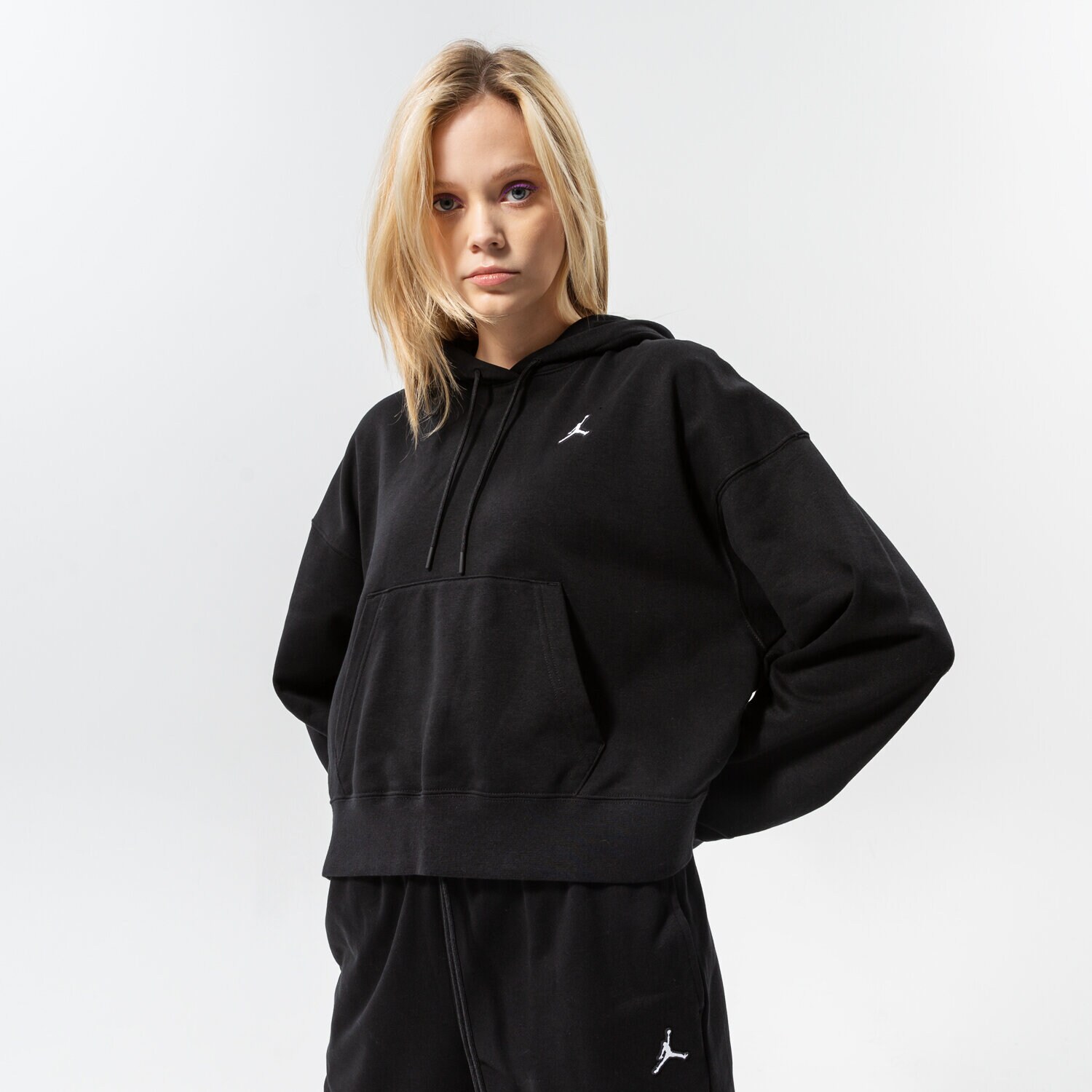 Ženske dukserice JORDAN VESTA S KAPULJAČOM   W J ESSEN FLC HOODIE CORE DN4570-010 crna