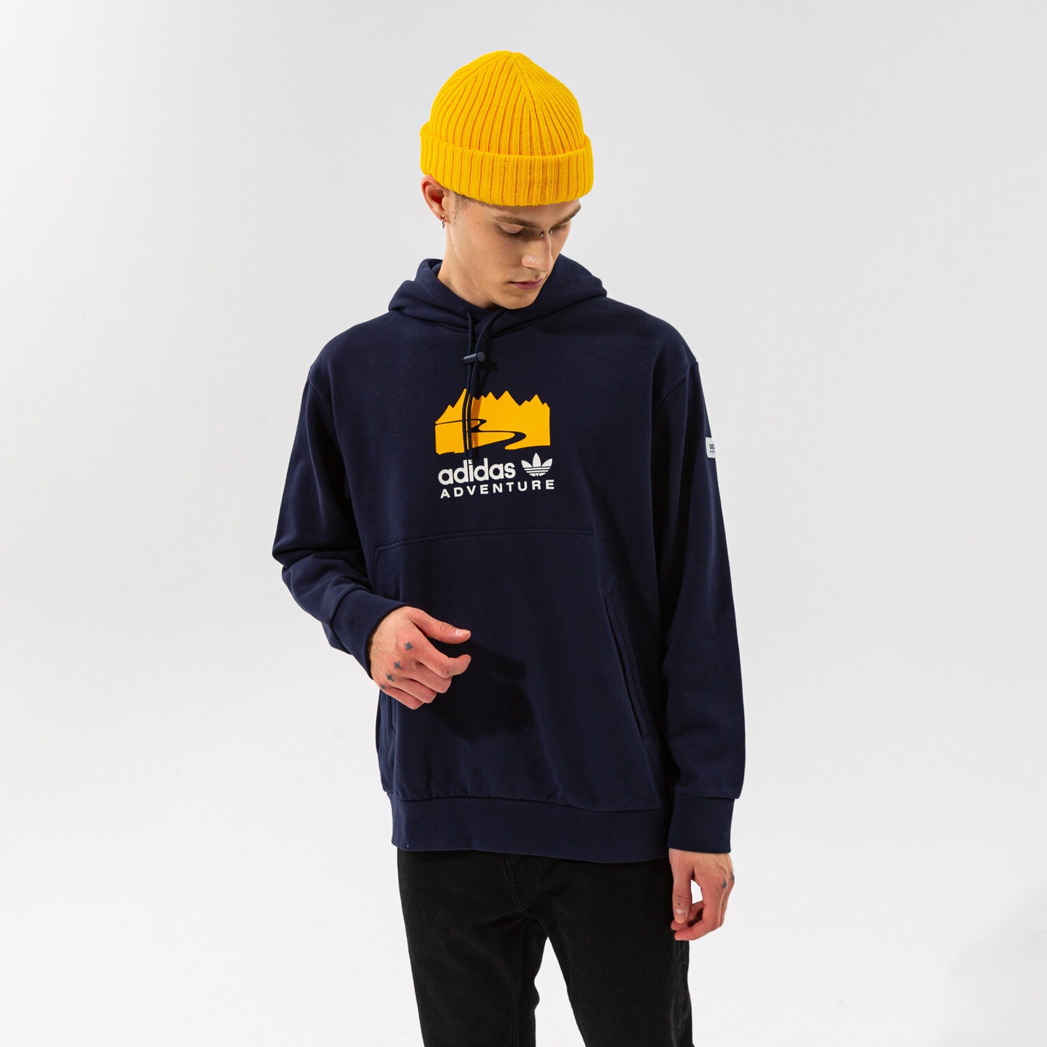 Muške dukserice ADIDAS VESTA S KAPULJAČOM LOGO HOODIE H09064 crna