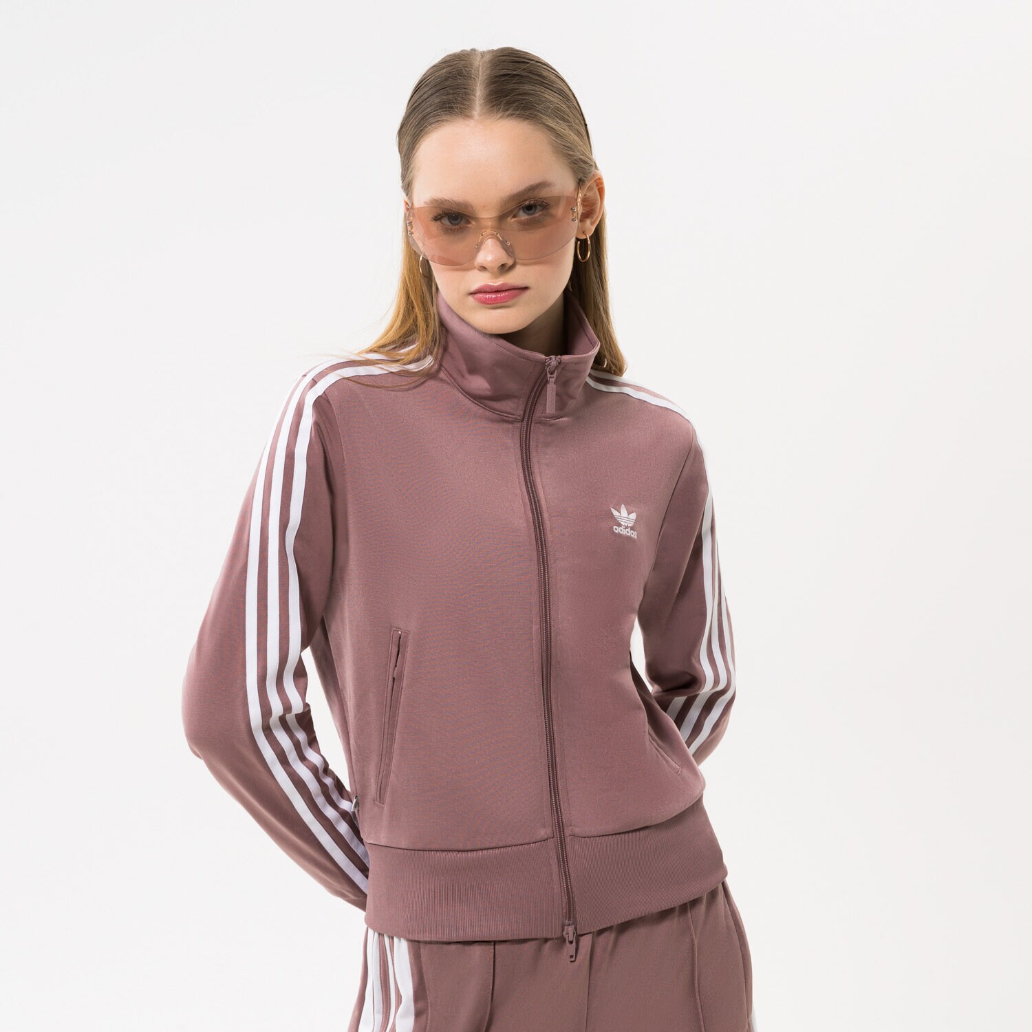 Ženske dukserice ADIDAS VESTA RASKOPČANA S   KAPULJAČOM FIREBIRD TT PB HN5895 ljubičasta