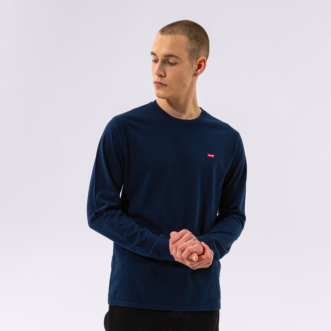 Muške majice LEVI'S T-SHIRT LS ORIGINAL HM 72848-0001 tamno plava