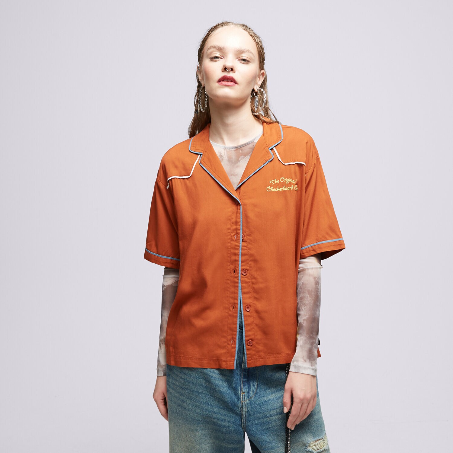 Ženske majice VANS T-SHIRT DUSK DOWNER SS VN00076CCKN1 smeđa
