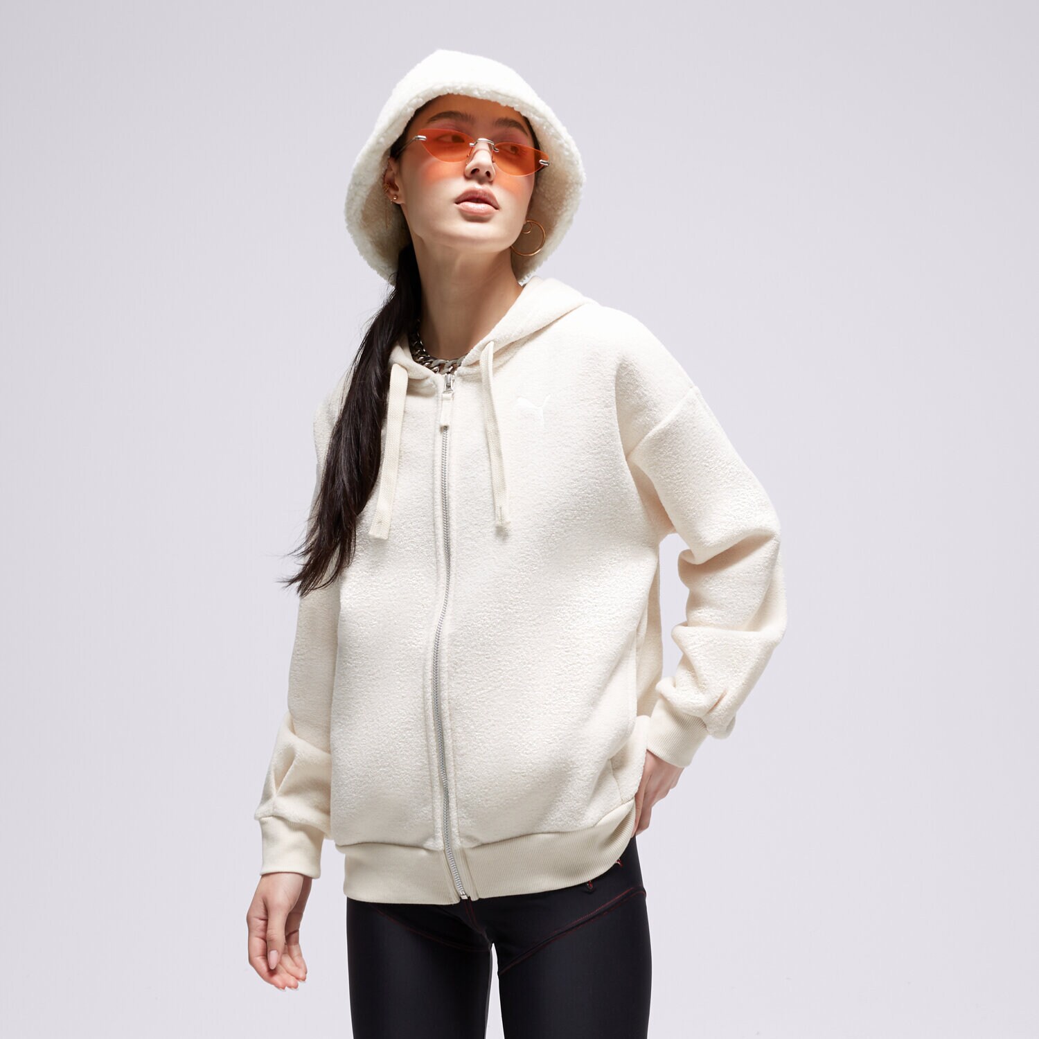 Ženske dukserice PUMA VESTA S KAPULJAČOM HER WINTERIZED 676008 87 bijela