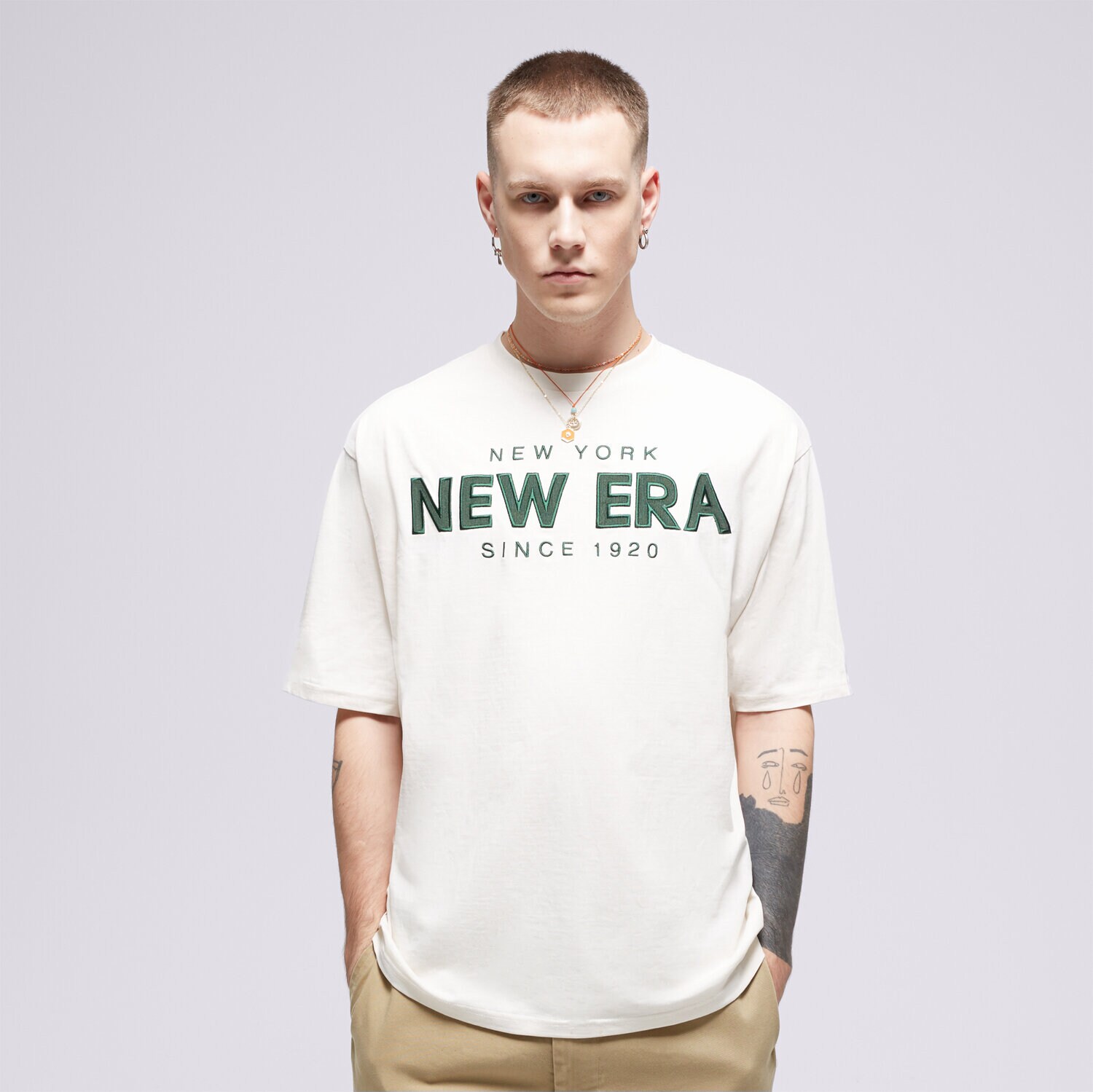 Muške majice NEW ERA T-SHIRT NE WORDMARK OS 60424470 bijela