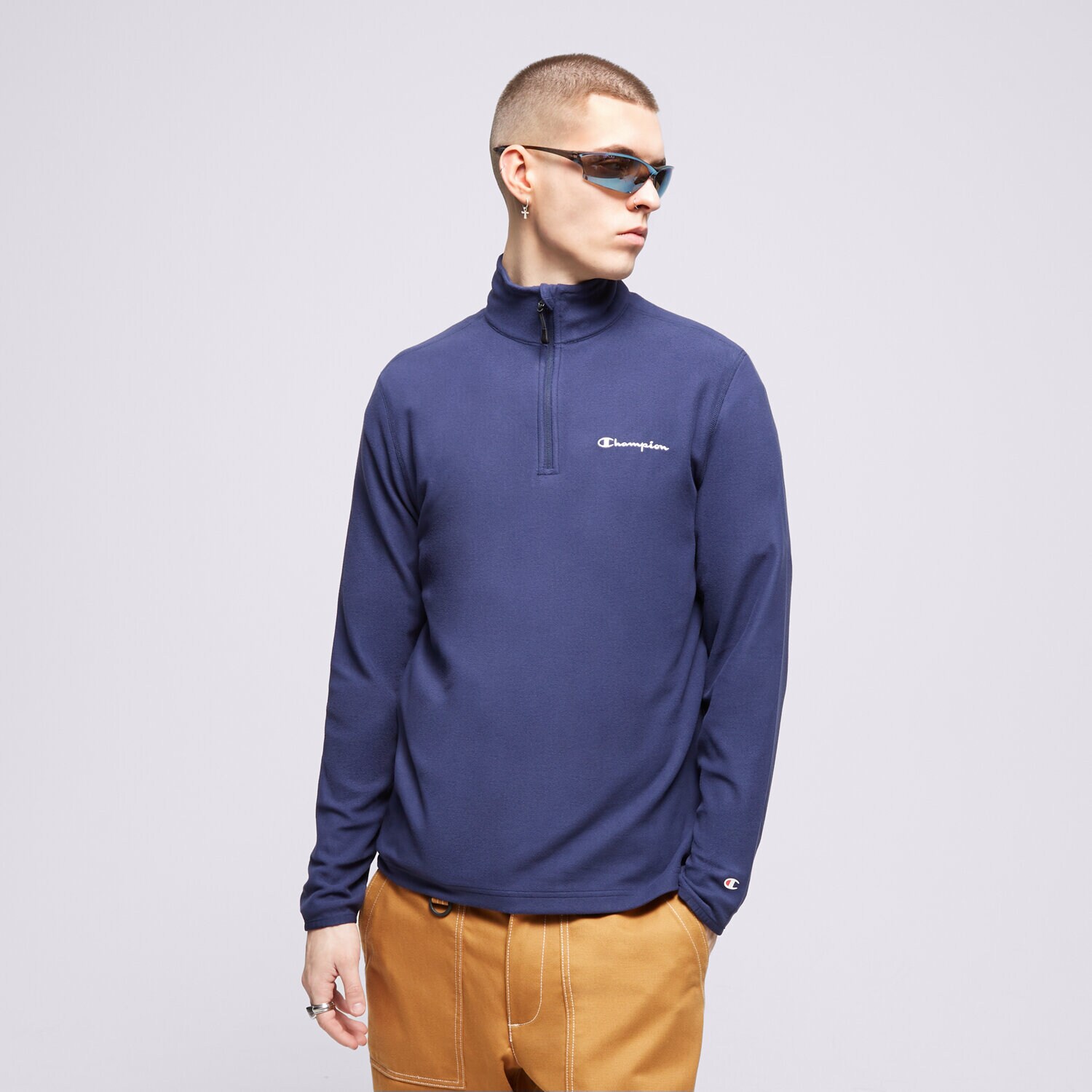 Muške dukserice CHAMPION RUNO HALF ZIP TOP 216695BS526 tamno plava