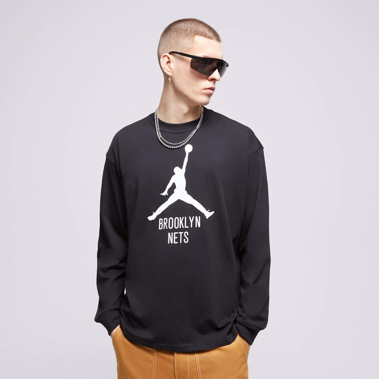 Muške majice NIKE T SHIRT BKN M NK ES NBA JDN LS NBA FN1251-010 crna