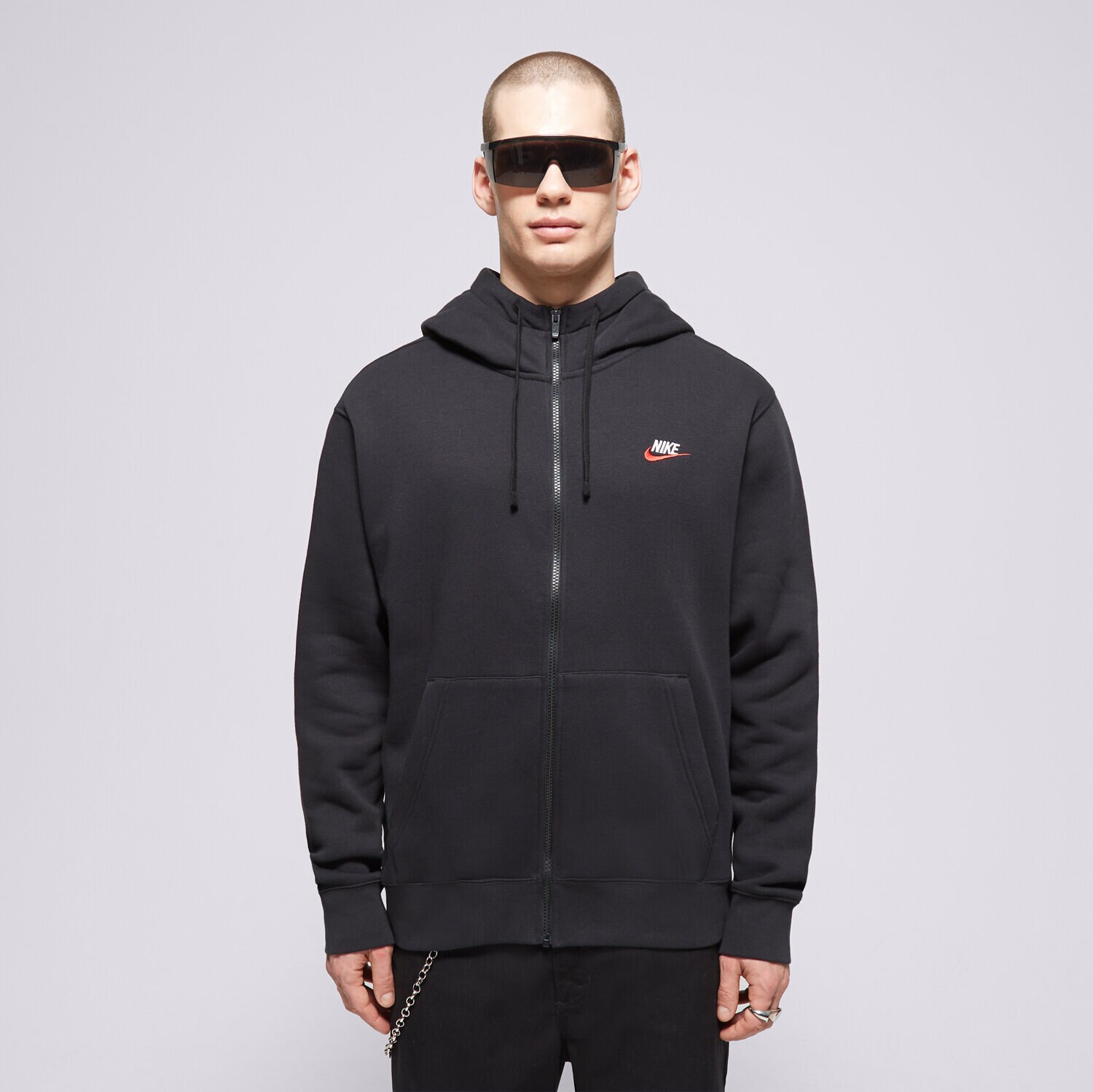 Muške dukserice NIKE VESTA S KAPULJAČOM M NSW CLUB DT HOODIE FZ BB ESSENTIAL DQ8384-012 crna