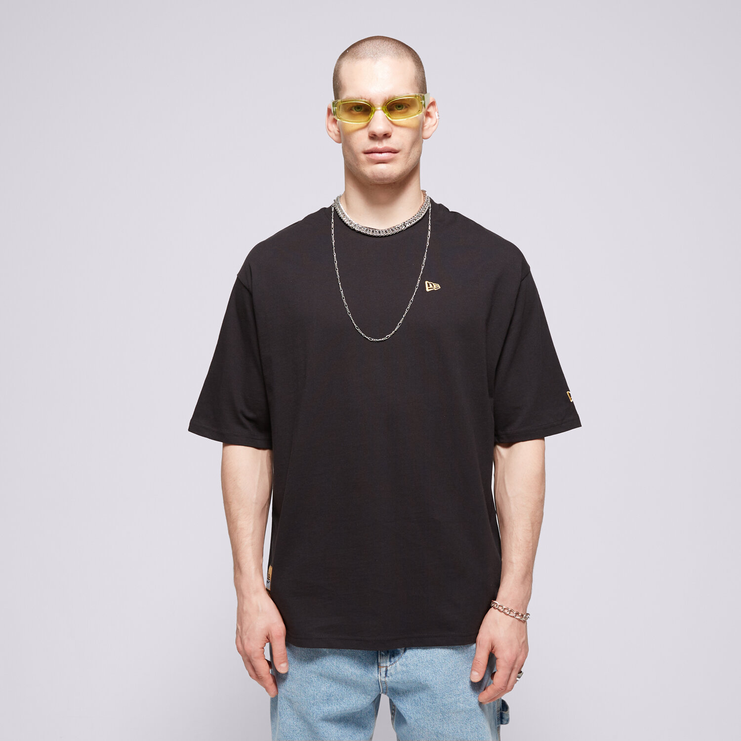 Muške majice NEW ERA T-SHIRT NE STICKER OS BLK NONE 60425910 crna