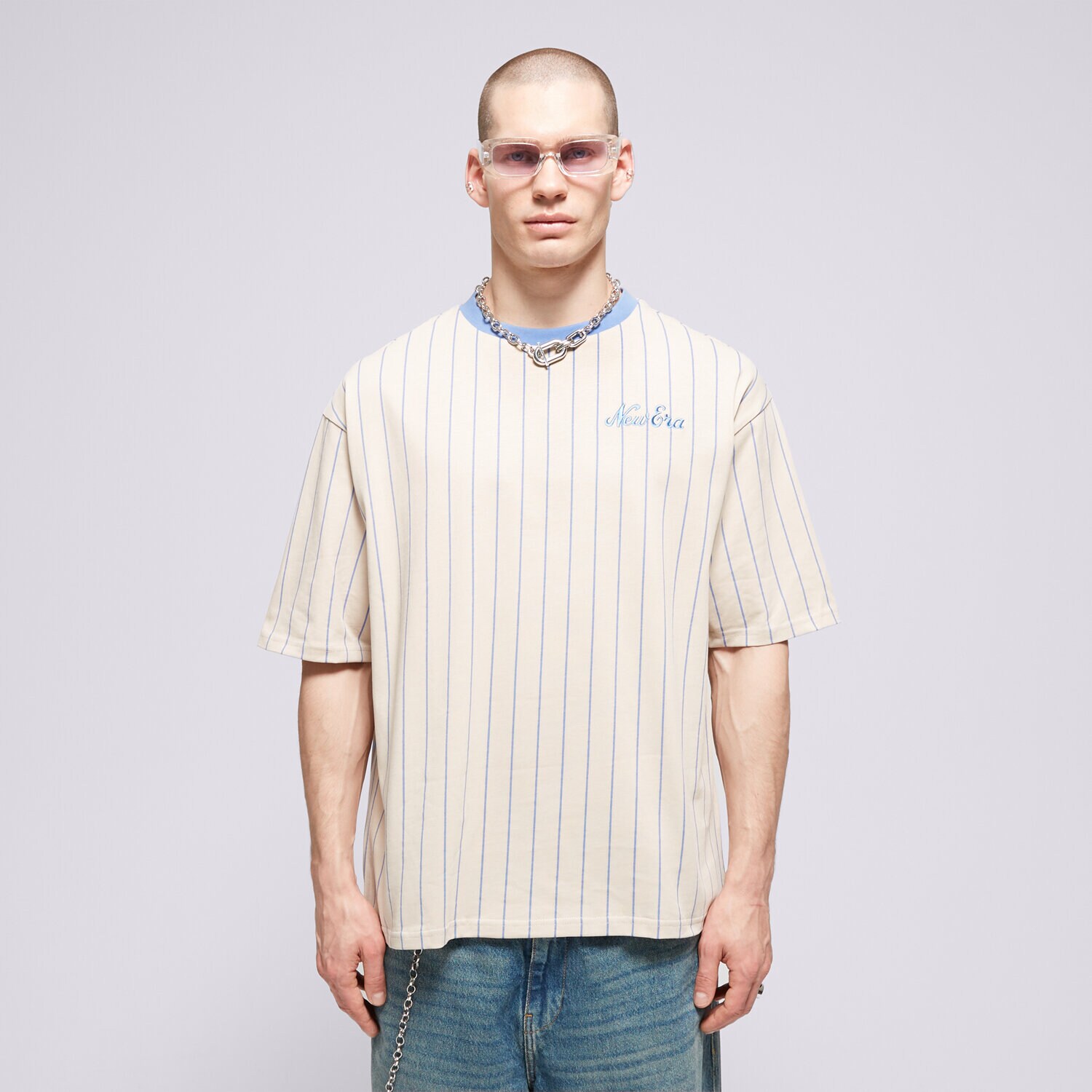 Muške majice NEW ERA T-SHIRT NE PINSTRIPE OS NONE 60435410 bež