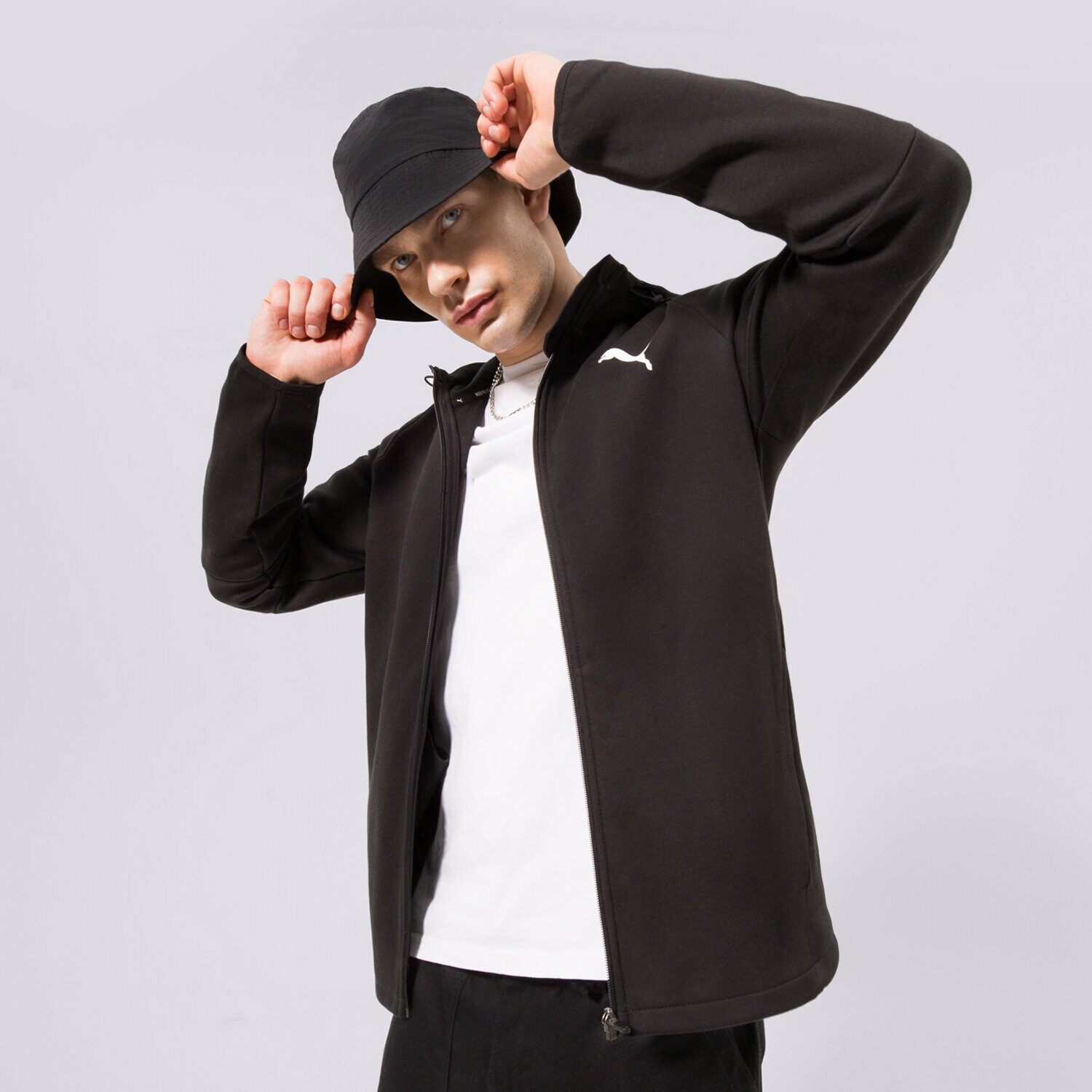 Muške dukserice PUMA VESTA RASKOPČANA 585812 585812 01 crna
