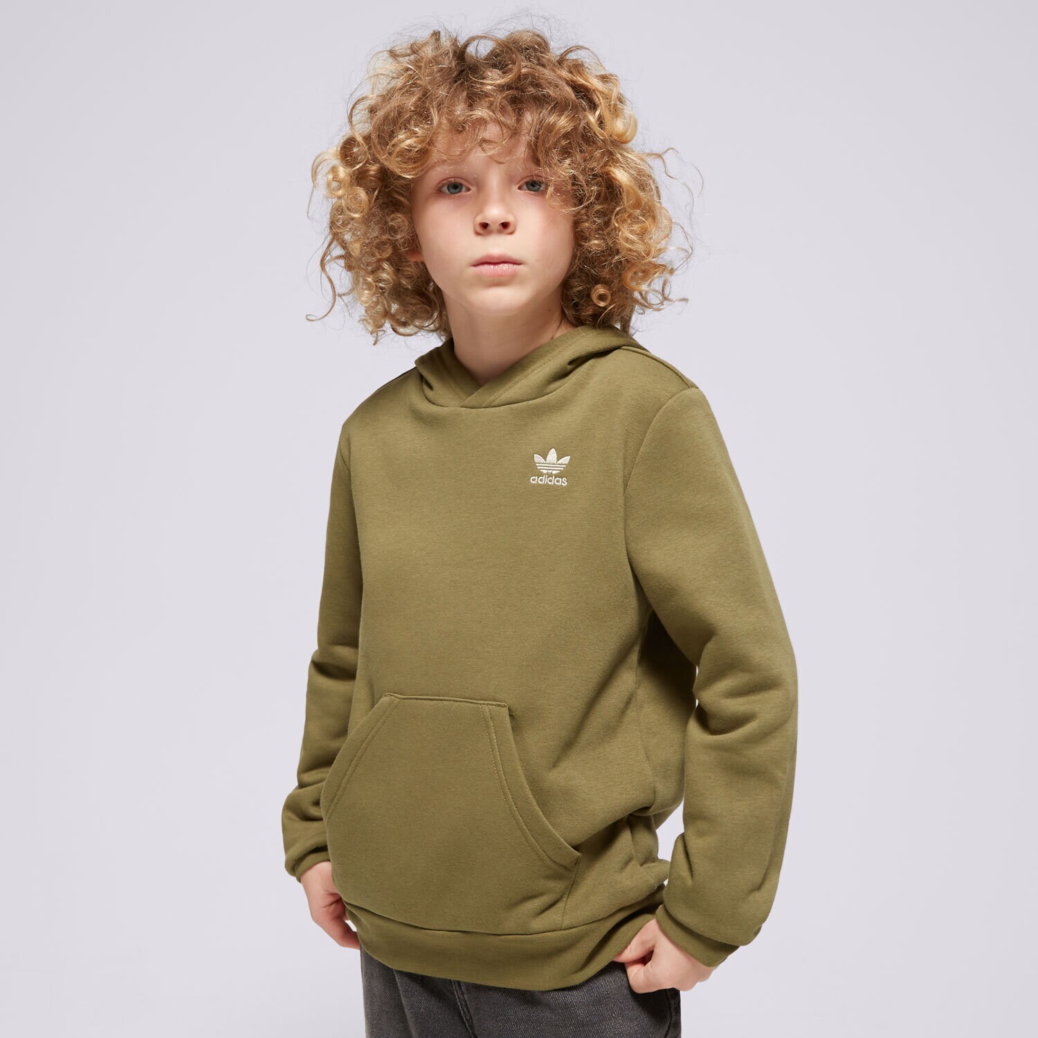 Dječje dukserice ADIDAS VESTA S KAPULJAČOM HOODIE BOY IP3035 kaki