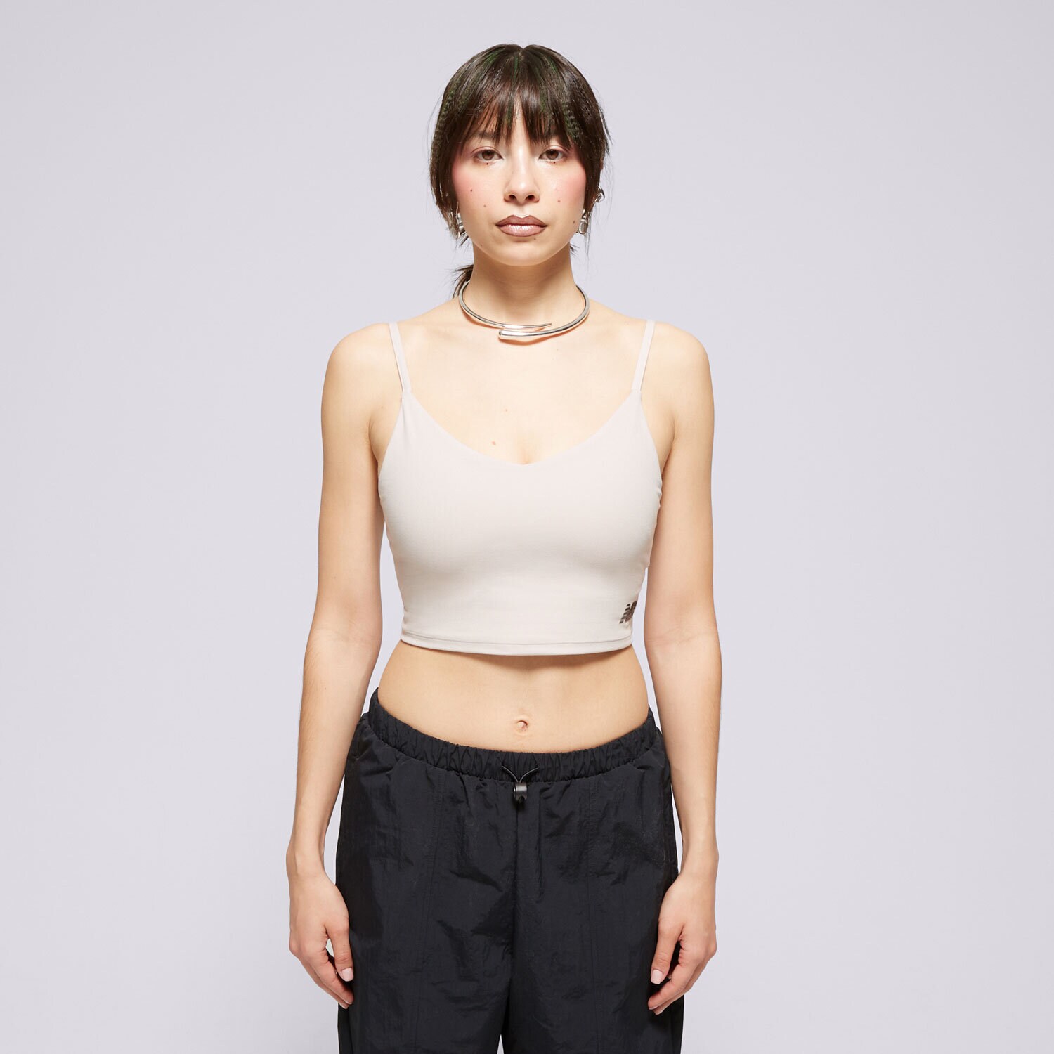 Ženske majice NEW BALANCE TOP LINEAR HERITAGE SOFT BRA WB41030MNK siva